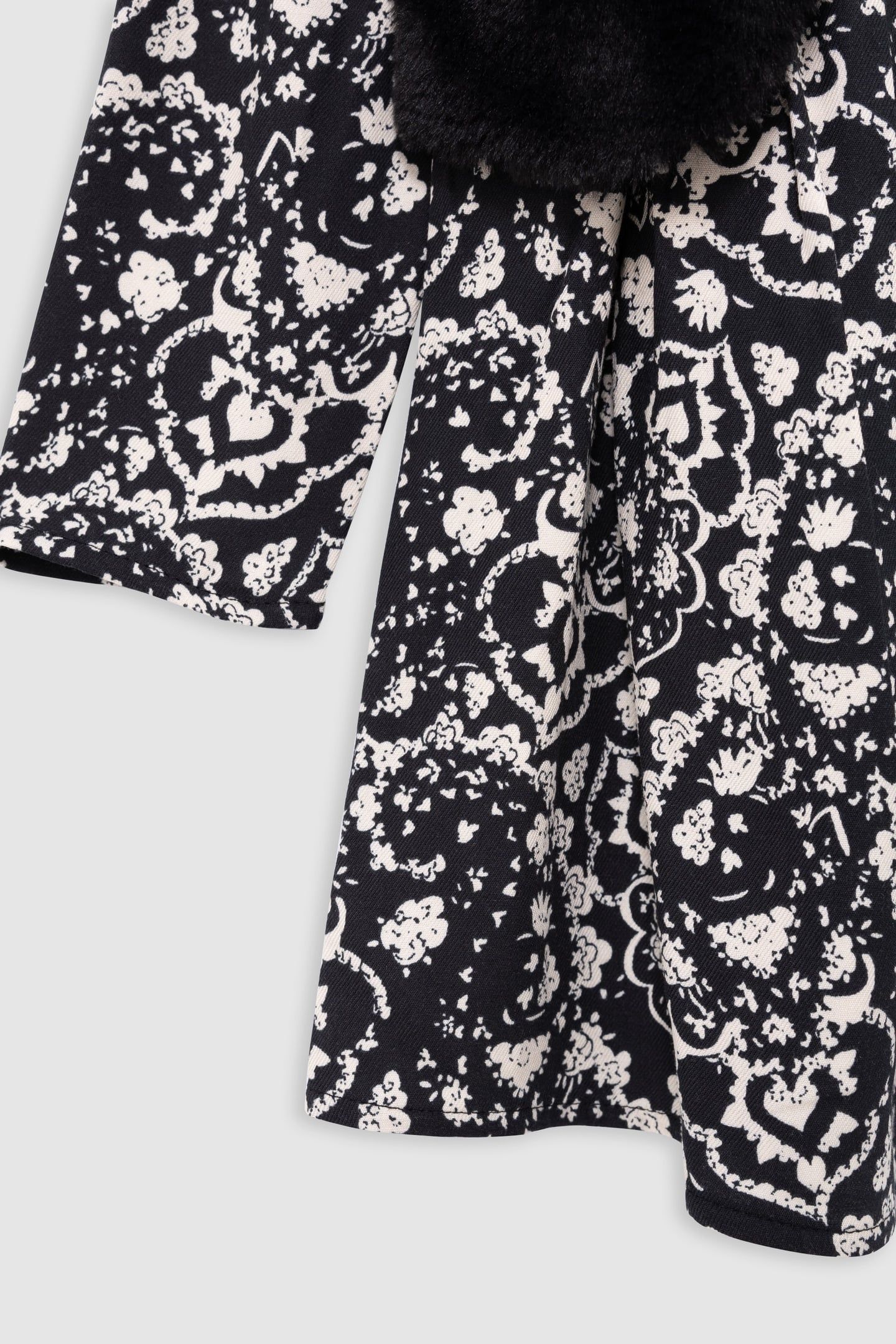 GIRL'S 2-IN-1 BLACK ROCK FLORAL DRESS AND SOFT GILET 6