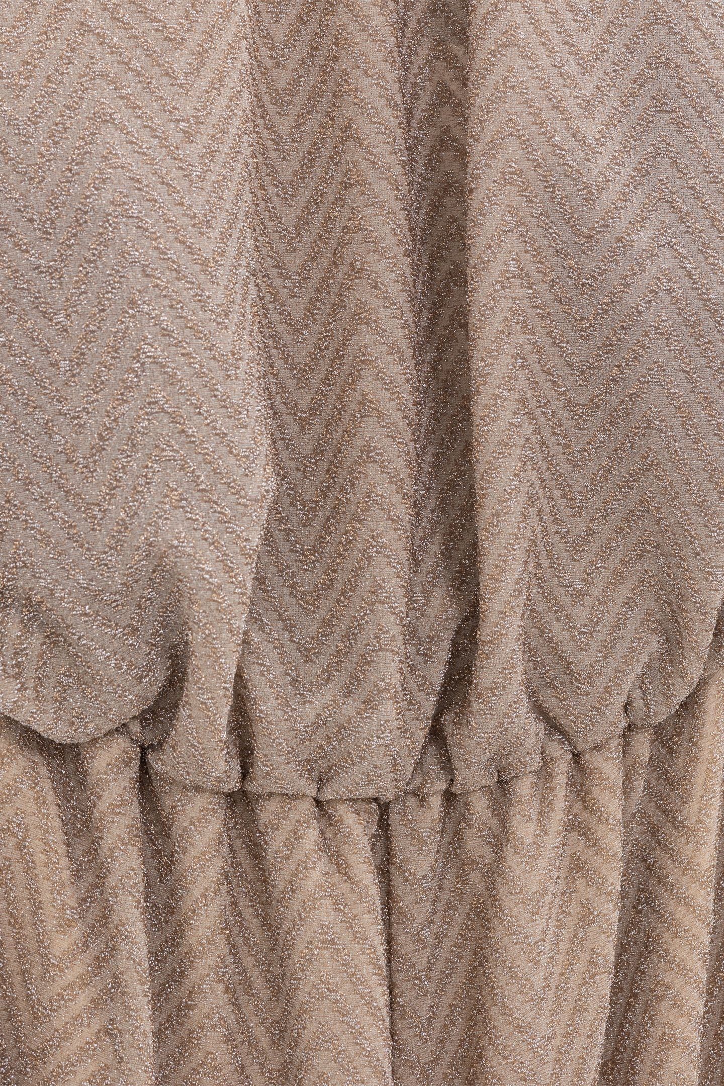 HERRINGBONE PATTERN GOLD JUMPSUIT 4