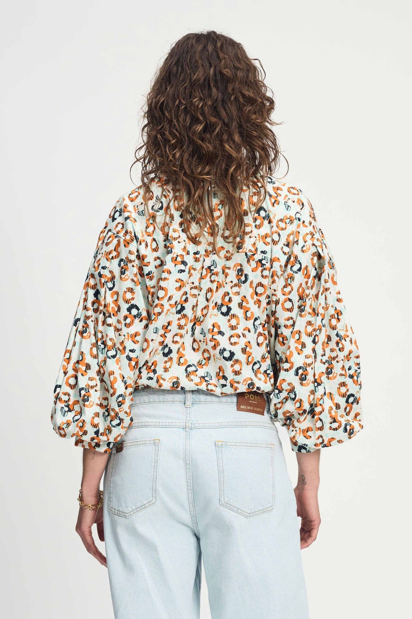 BLOUSE - POPLIN LEOPARD LUSH WHITE 3