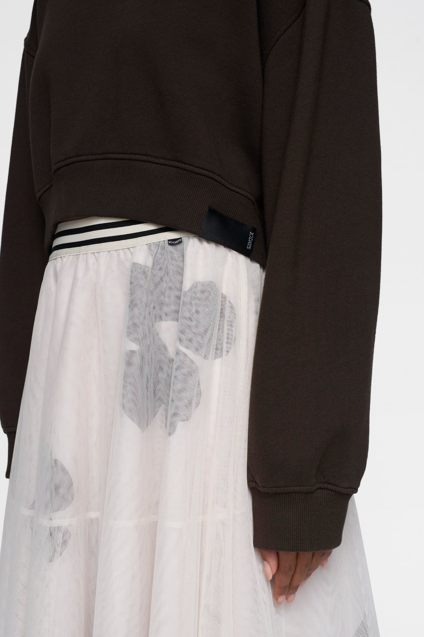TULLE SKIRT FLOWER ECRU 7