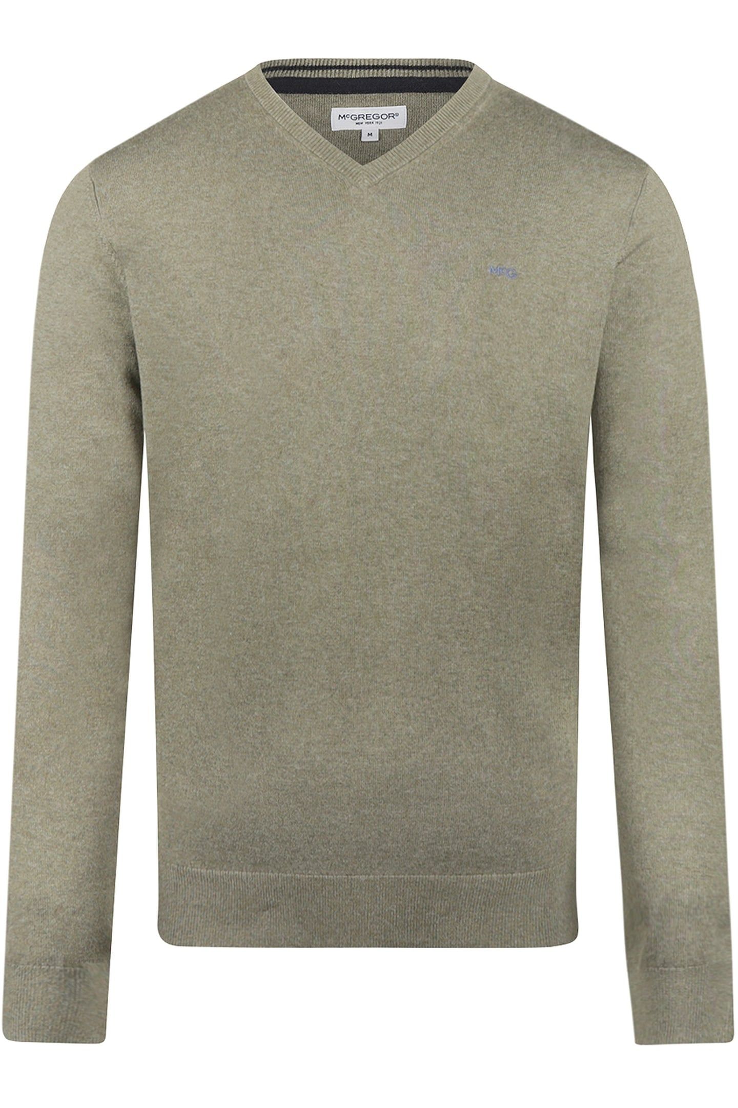 V-NECK SWEATER LIGHT OLIVE 1
