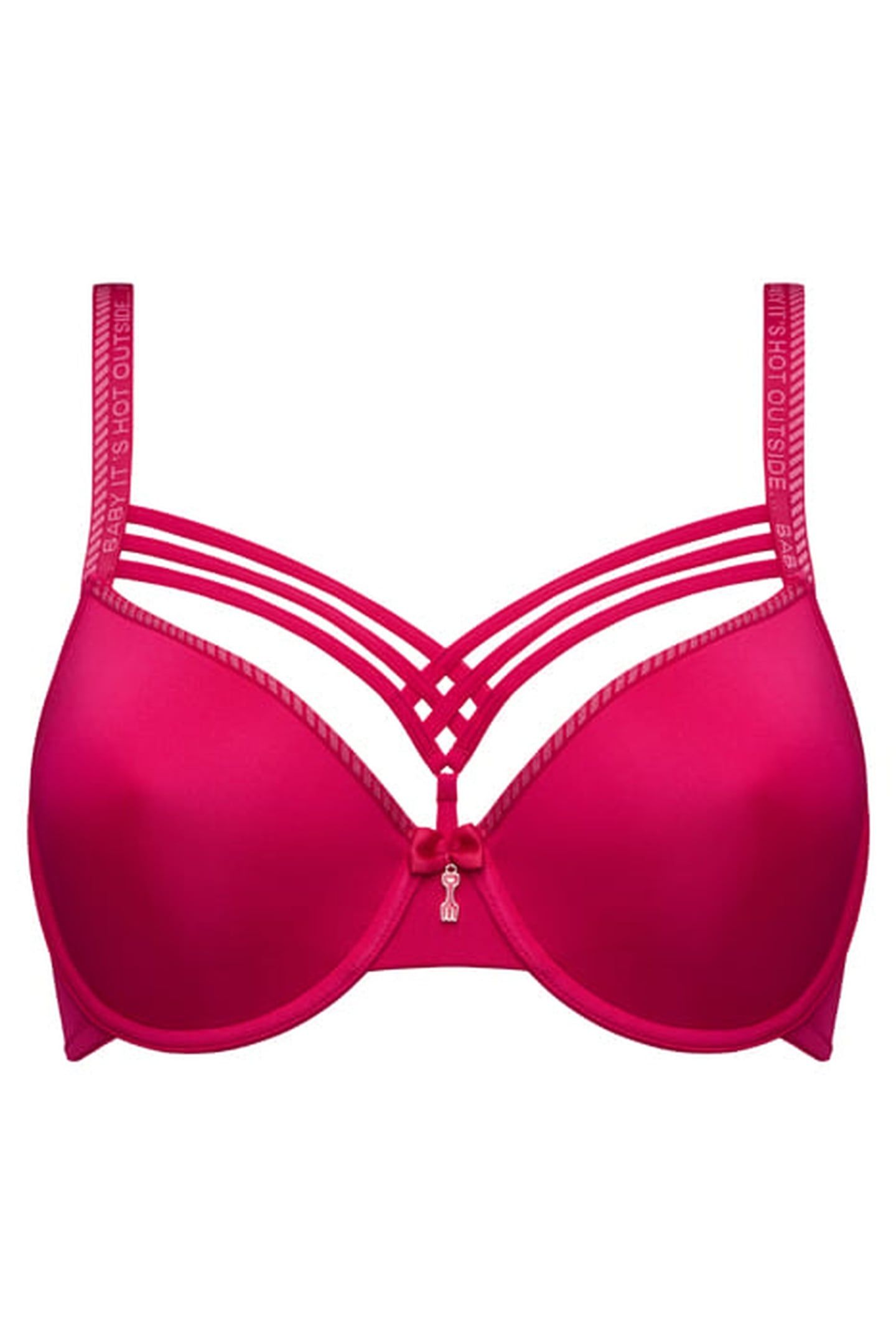 DAME DE PARIS AZALEA RED PLUNGE BRA 3