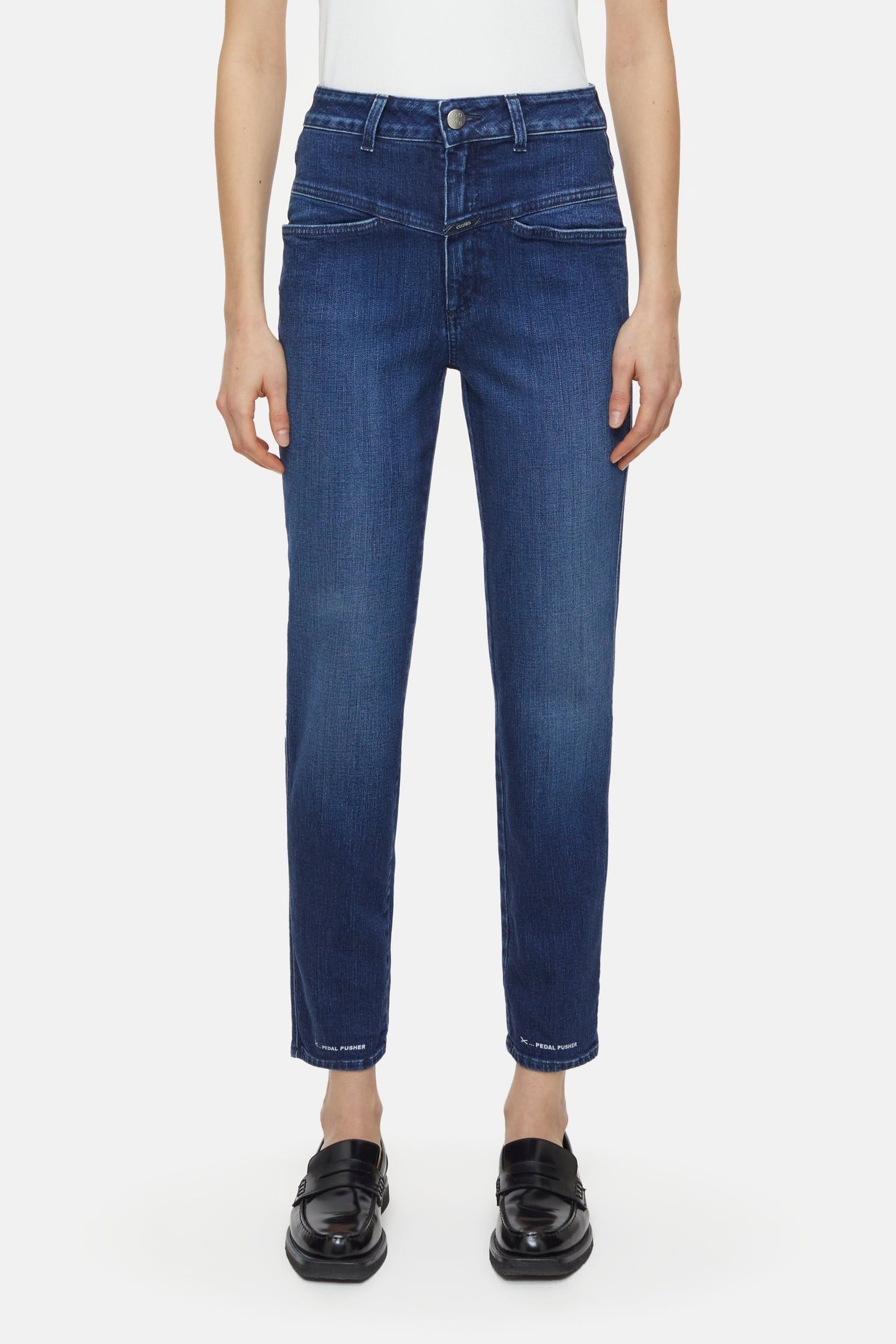 PEDAL PUSHER JEANS DARK BLUE 4