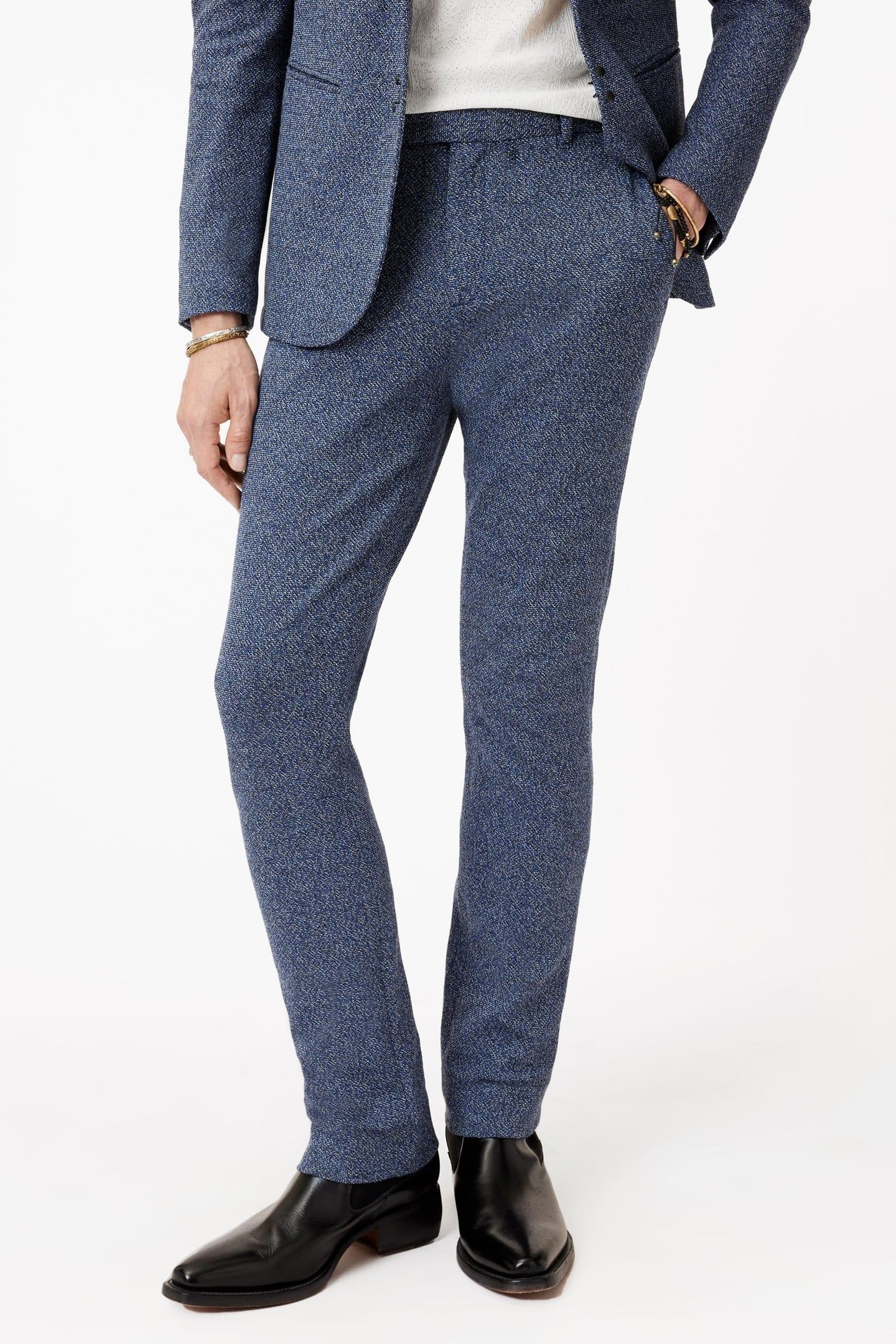 MERCER PANTS - SLIM FIT PANTS WITH WELT LAKE BLUE 2