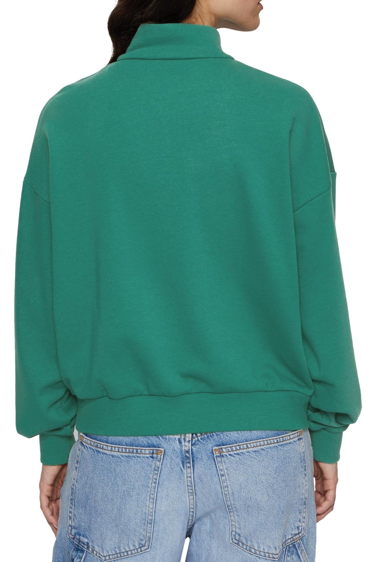 LACHY OVERSIZED HALF ZIP SWEATER FIR 2