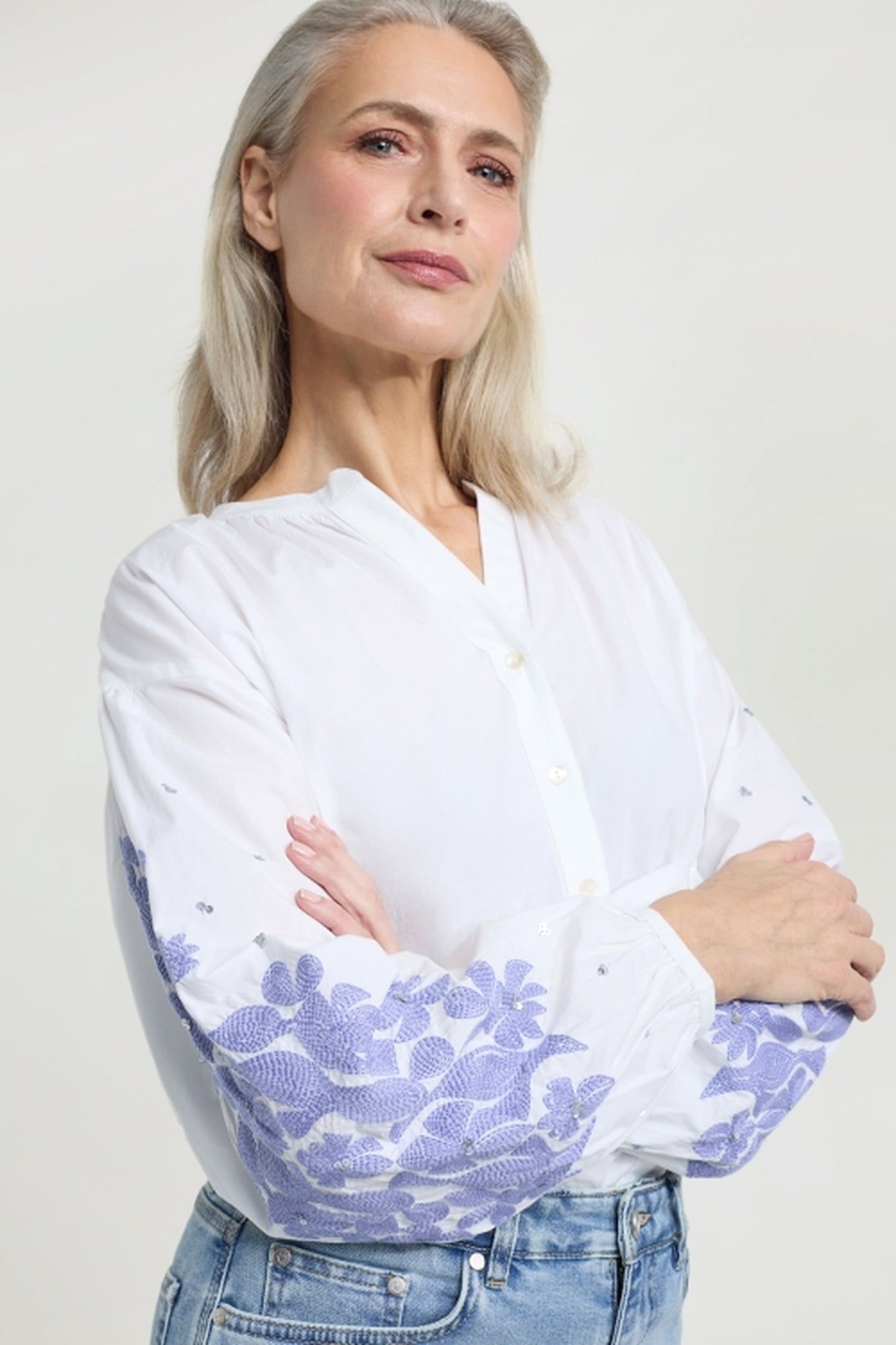 JET BLOUSE LAVENDER PRINT 1