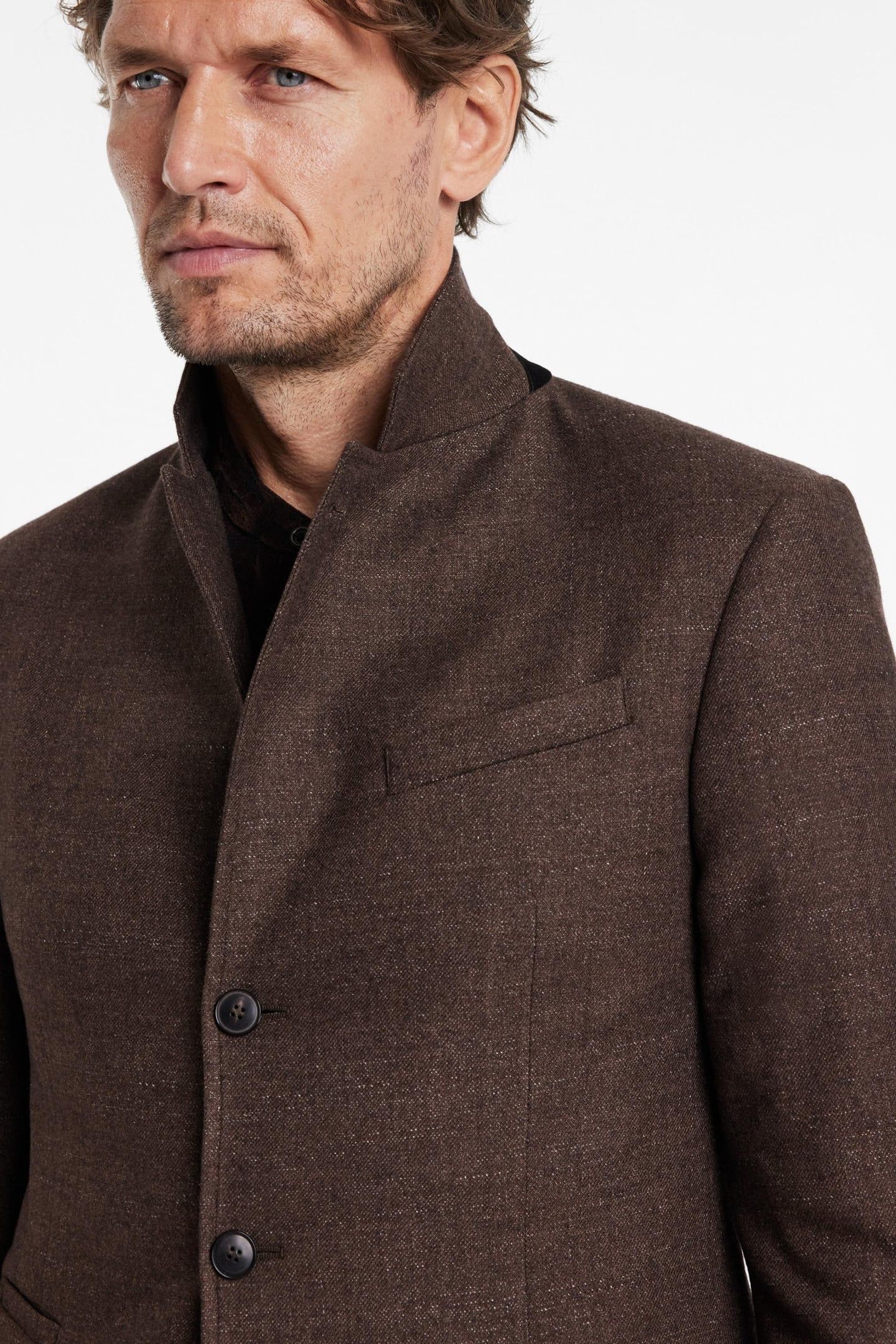 RIND JACKET - SLIM FIT NOTCH LAPEL JACKE OLD BARK 3