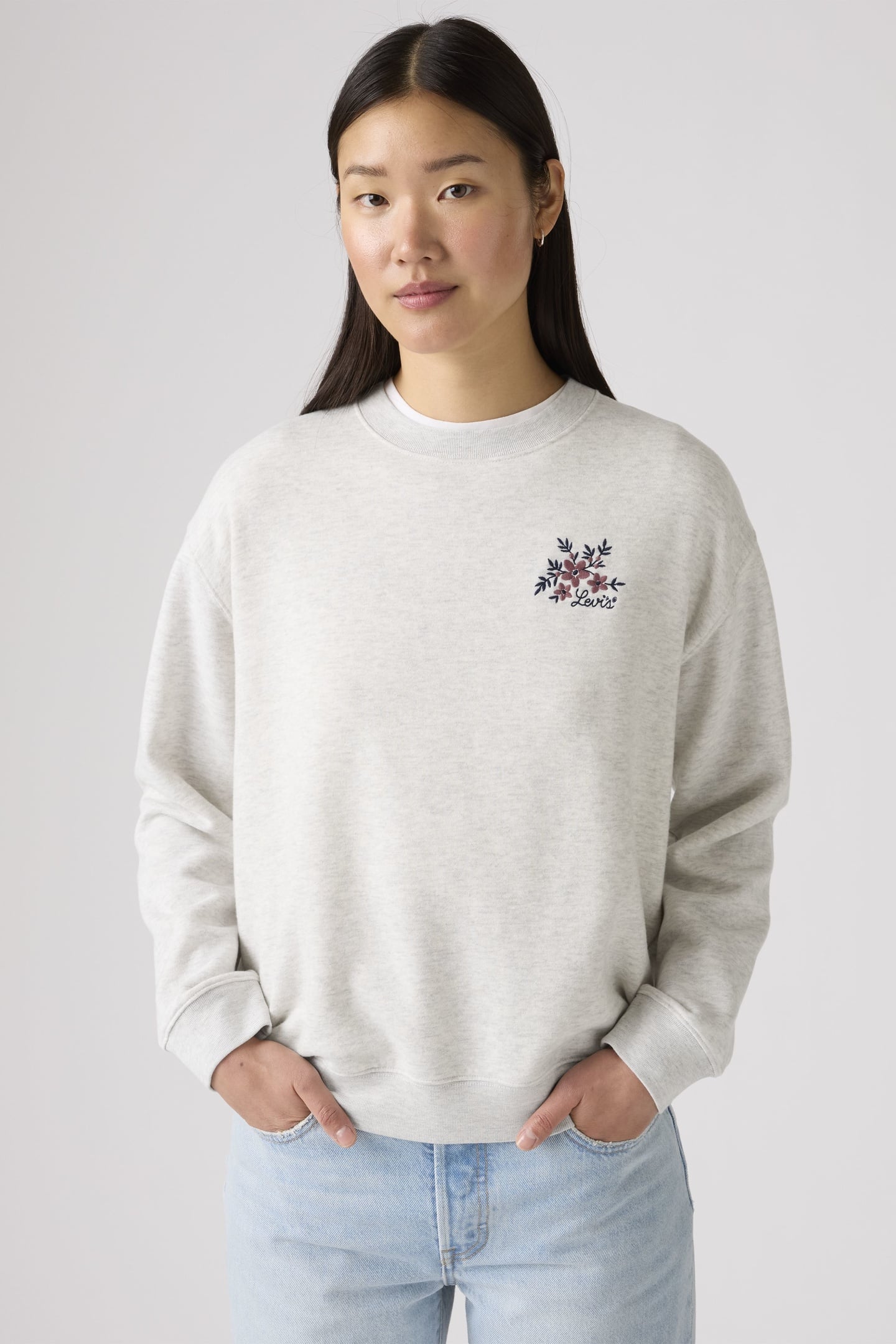 GR EVERYDAY CREW CREW VICKI FLORAL BW EM 2