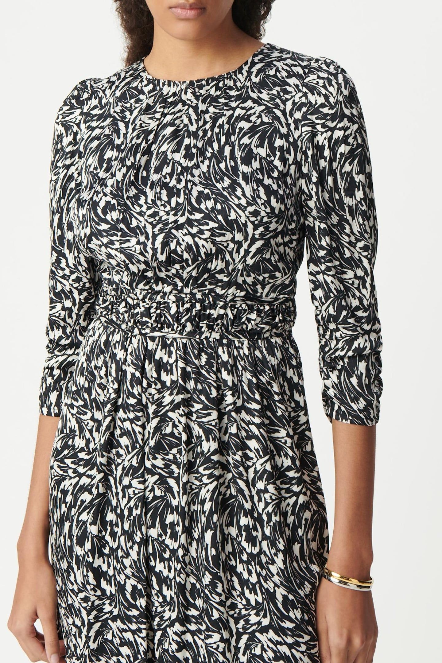 BLACK DRESS LENZING™ ECOVERO™ MINIMAL FLOWER 2