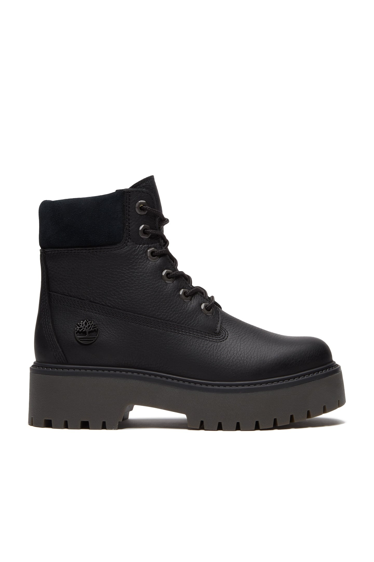 STONE STREET 6 INCH LACE UP WATERPROOF BOOT BLACK FULL GRAIN 1