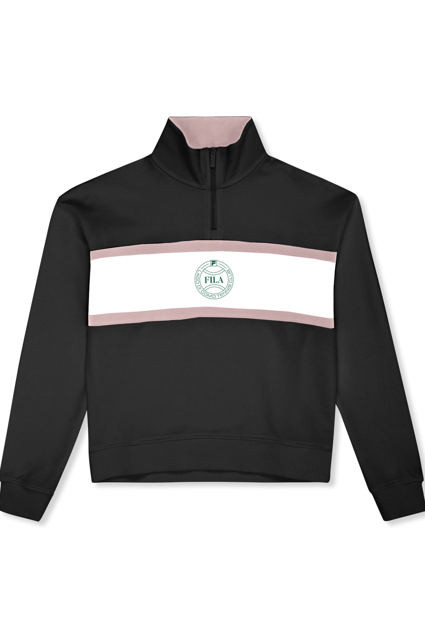 PARELLA RELAXED HALF-ZIP SWEATSHIRT BLACK-BRIGHT WHITE 5