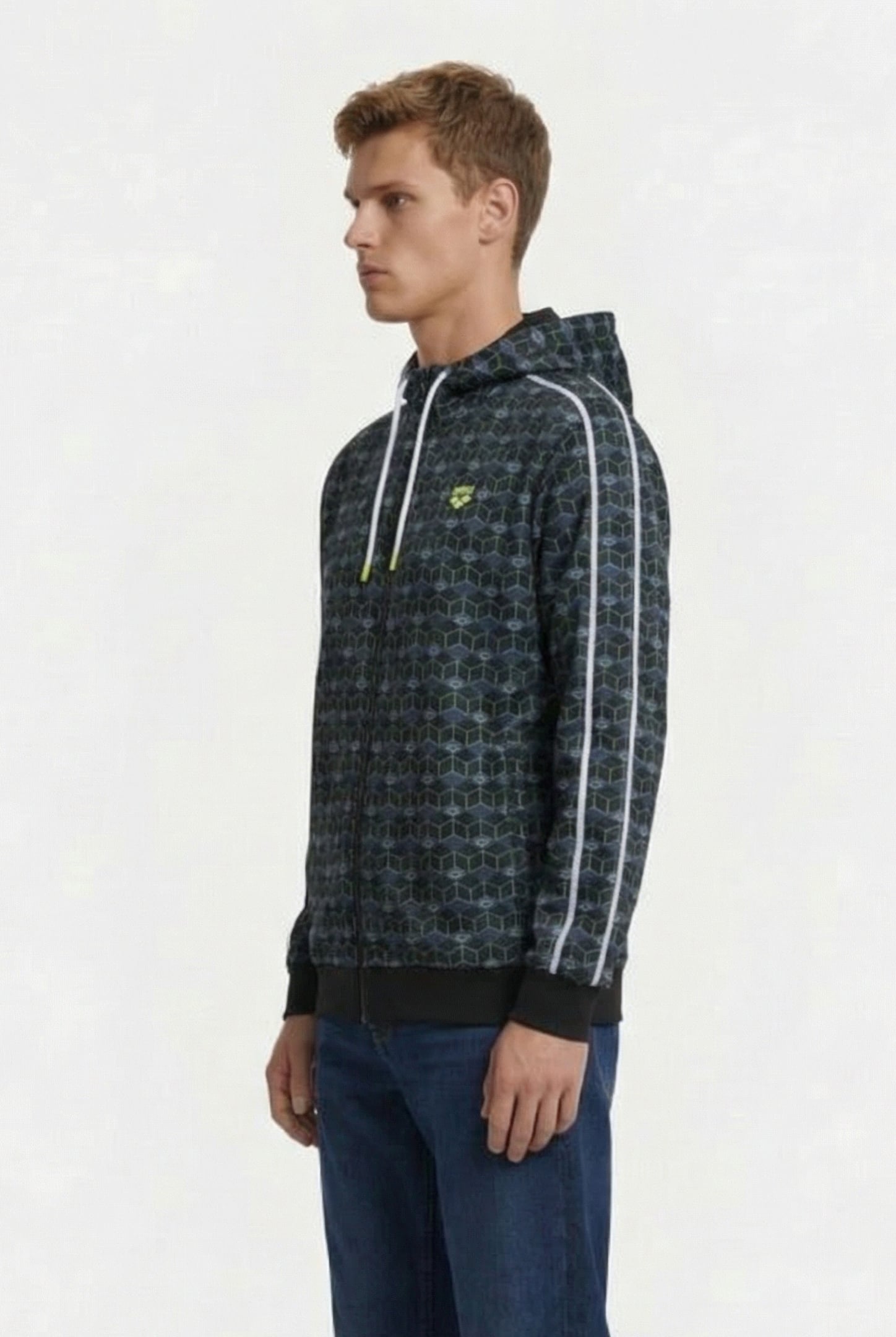 MAN HOODIE FULL ZIP A-AFM819S23 BLACK AOP 3