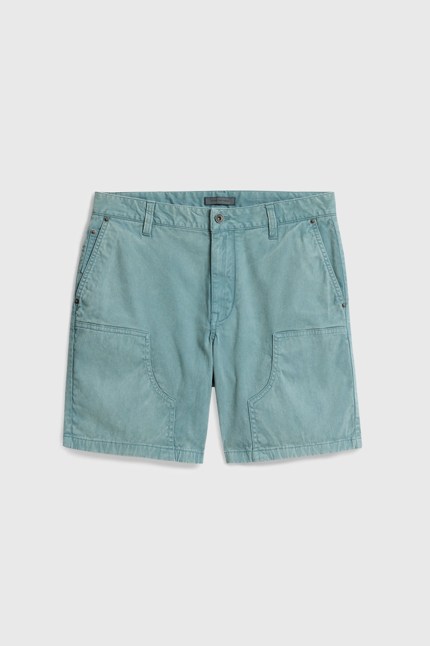 JAYDEN DOUBLE KNEE SHORTS FOG 2