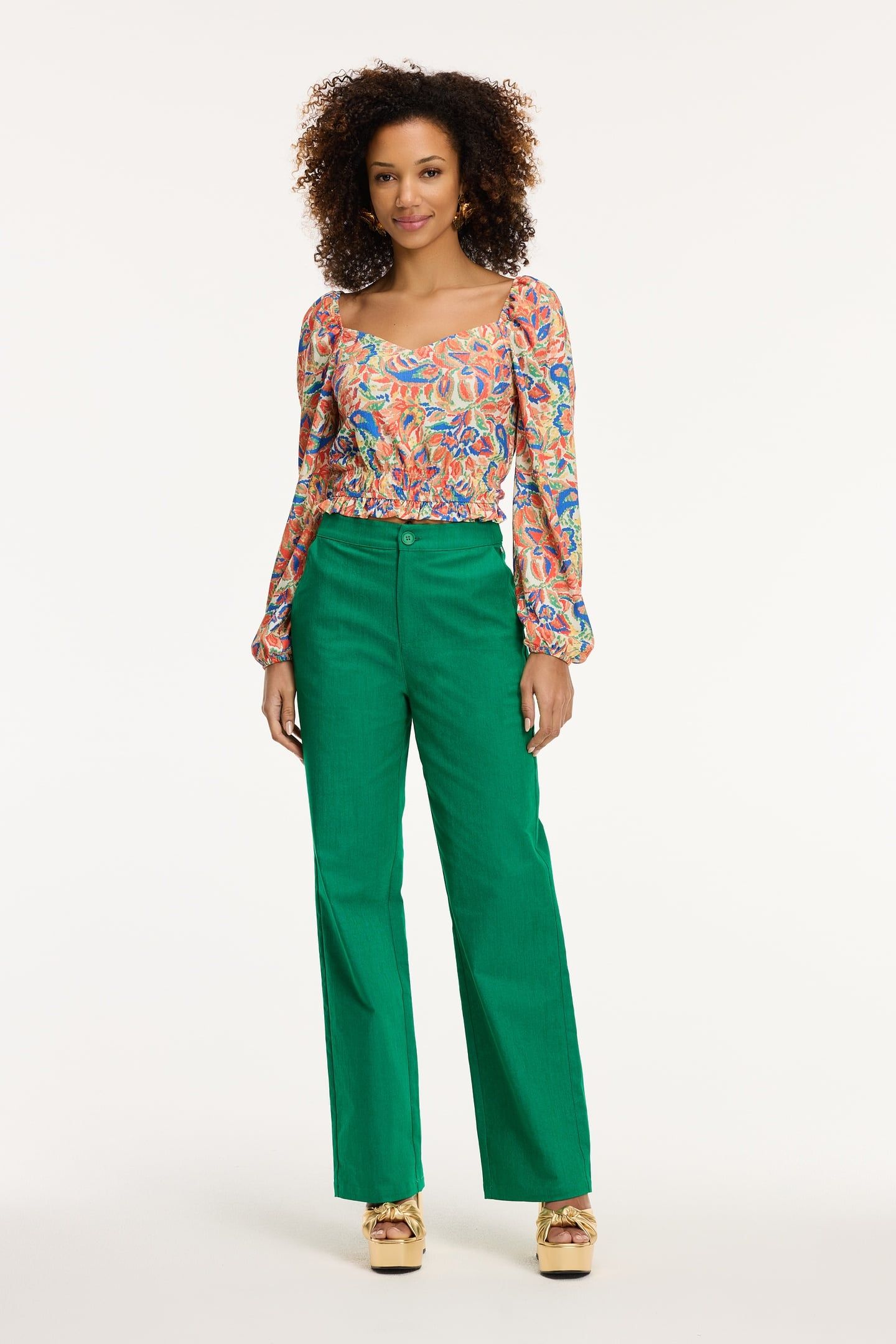 INDI TOP SICILIAN FLOWER ORANGE SICILIAN FLOWER 4