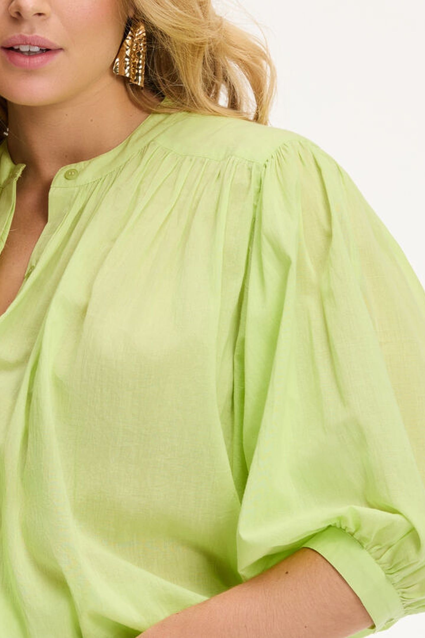 EVELYN BLOUSE LIME GREEN 6