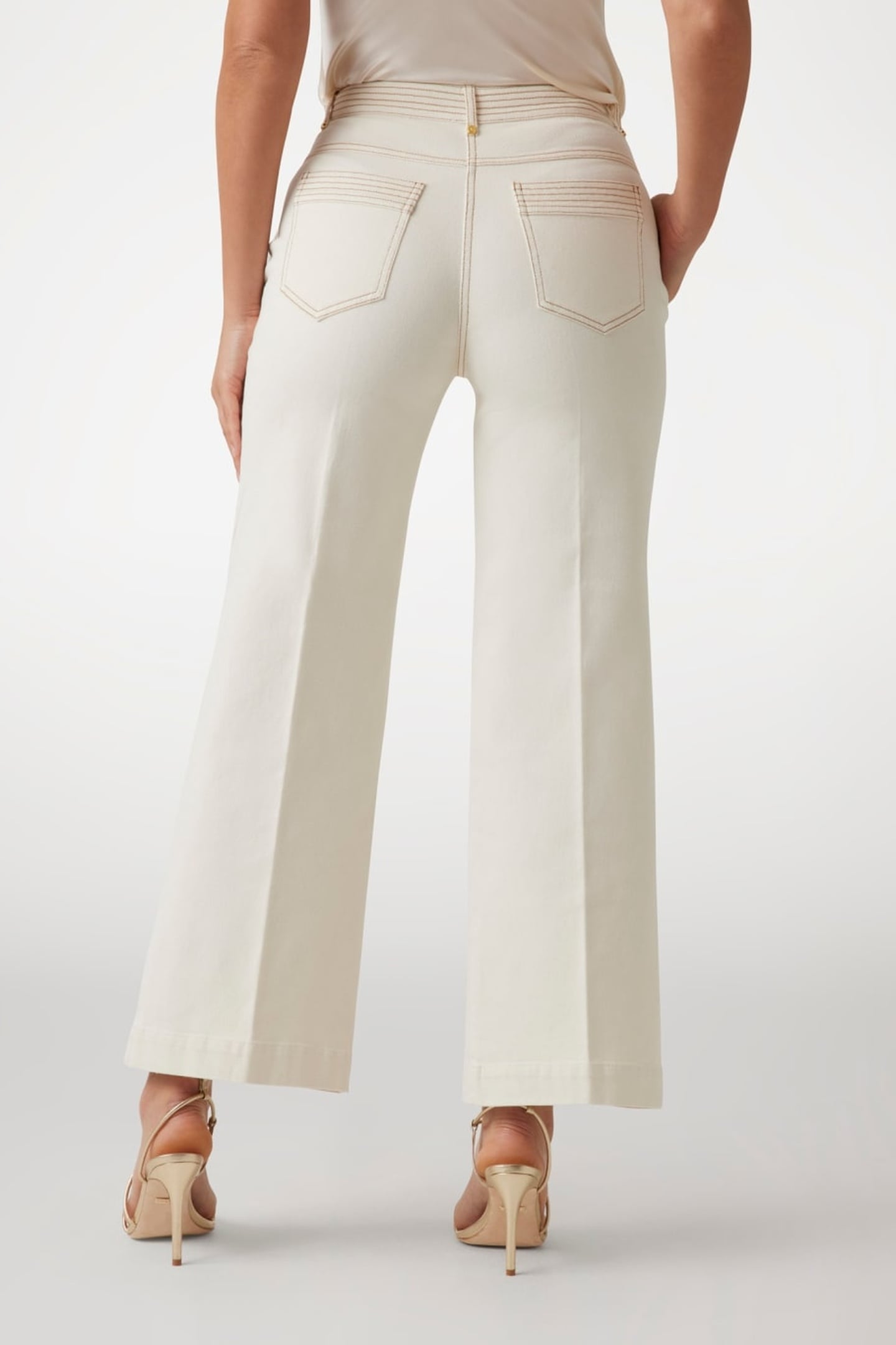 MARCIANO BY GUESS NAOMI WIDE LEG PANT DENIM SANDY SHORE 3