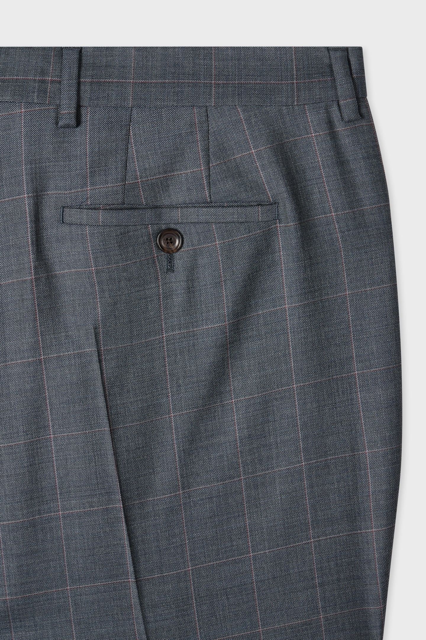 TAILORED FIT 2 BUTTON SUIT GREYISH BLUE 8