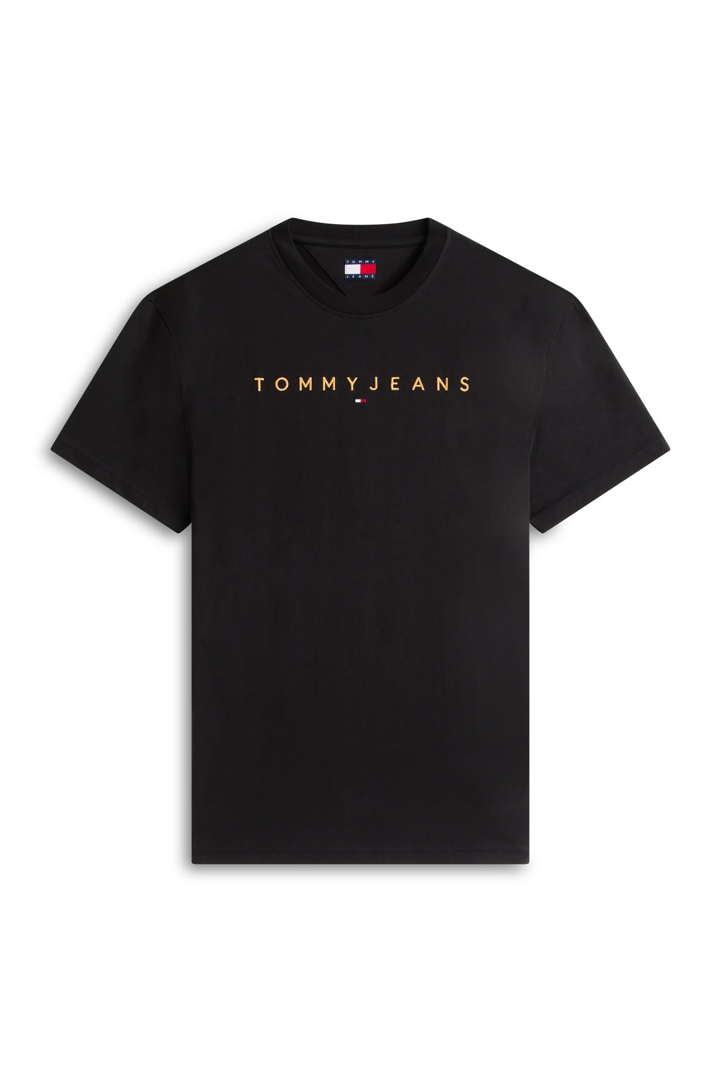 LINEAR LOGO EMBROIDERY JERSEY T-SHIRT BLACK 5