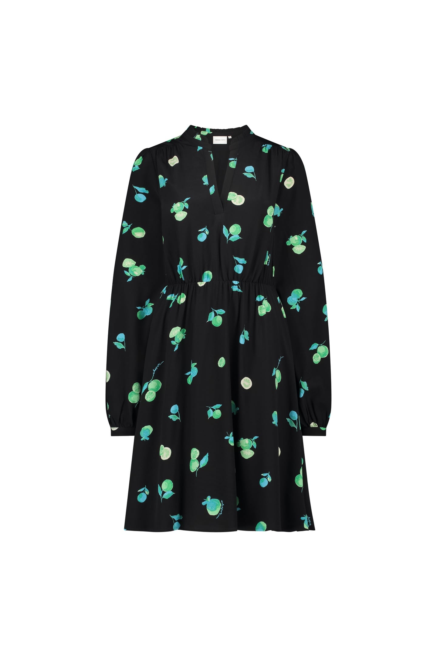 ANISSA DRESS BLACK/GREEN ZEST 4