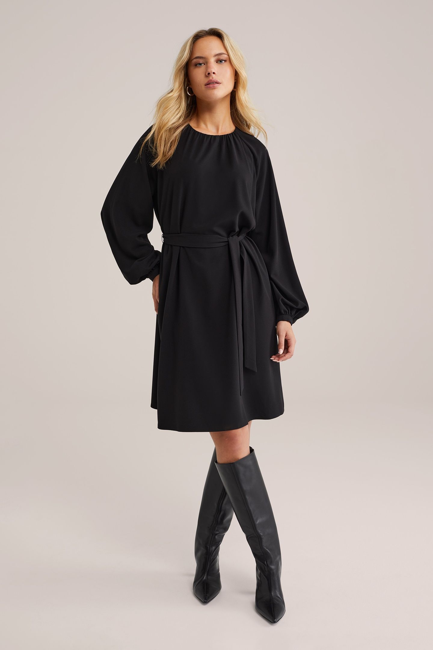 DRESS MID LENGTH BLACK 2