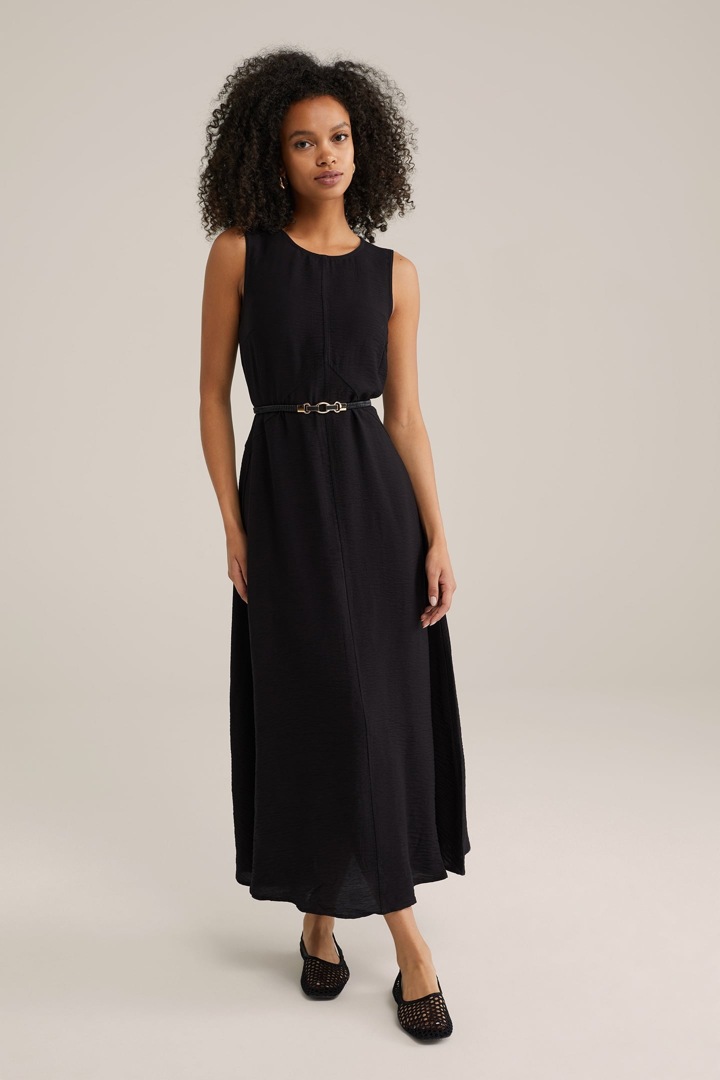 DRESS MID LENGTH BLACK 1