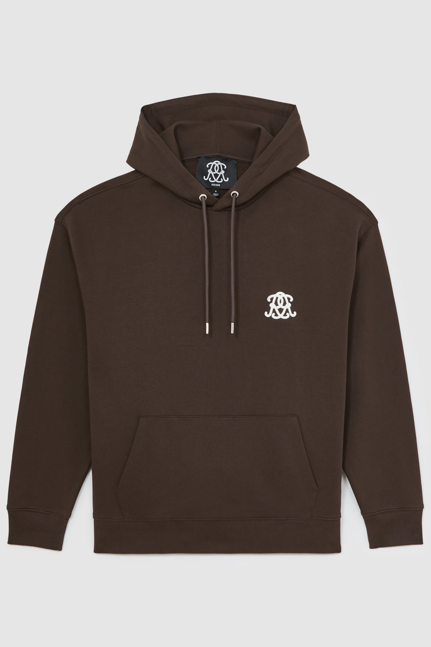 LS OVERSIZED MOTIF HOODY BROWN 4