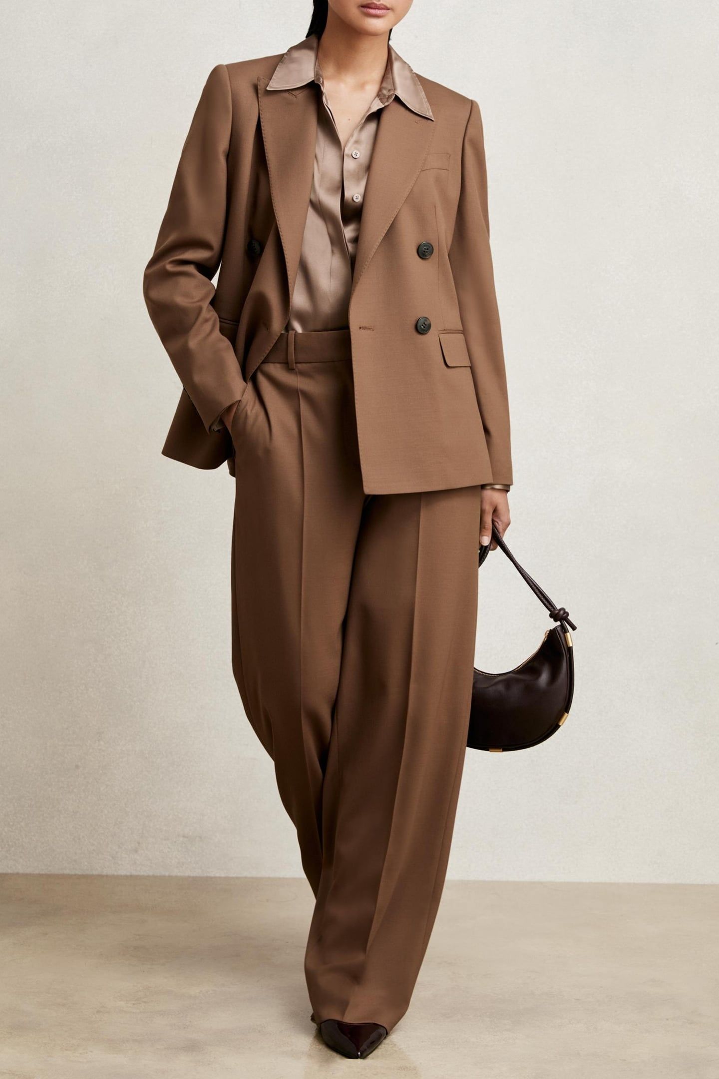 WIDE LEG TROUSER TAN 4