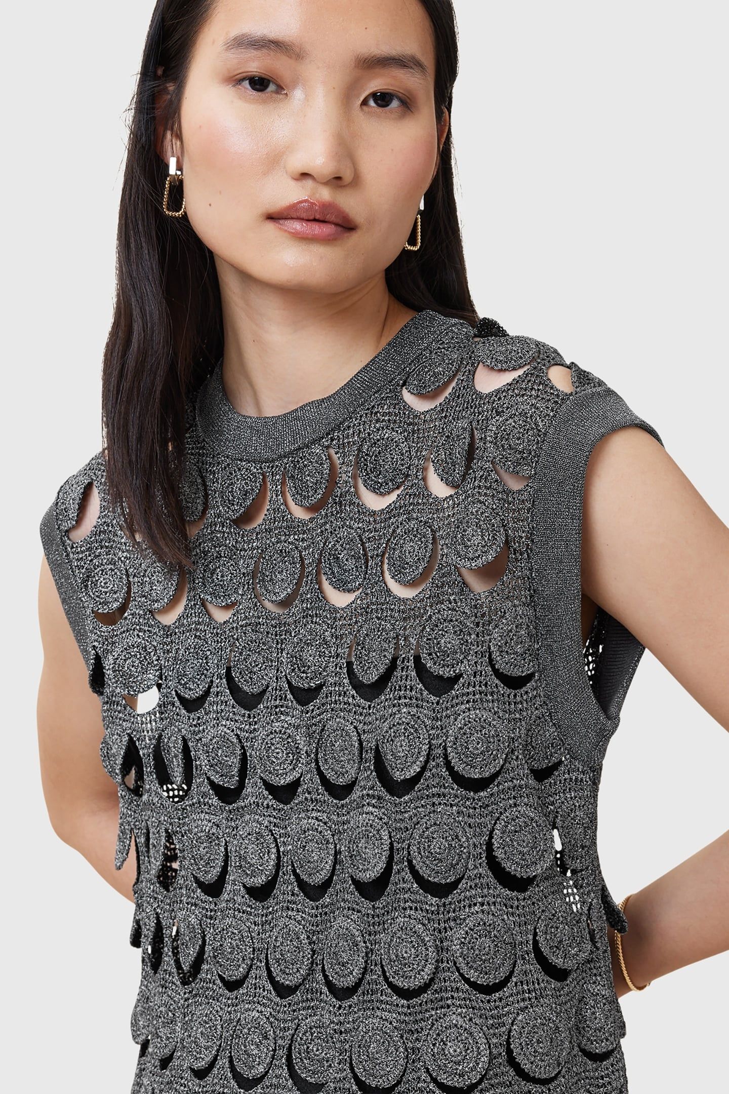 IRIS DRESS GUNMETAL GREY 7