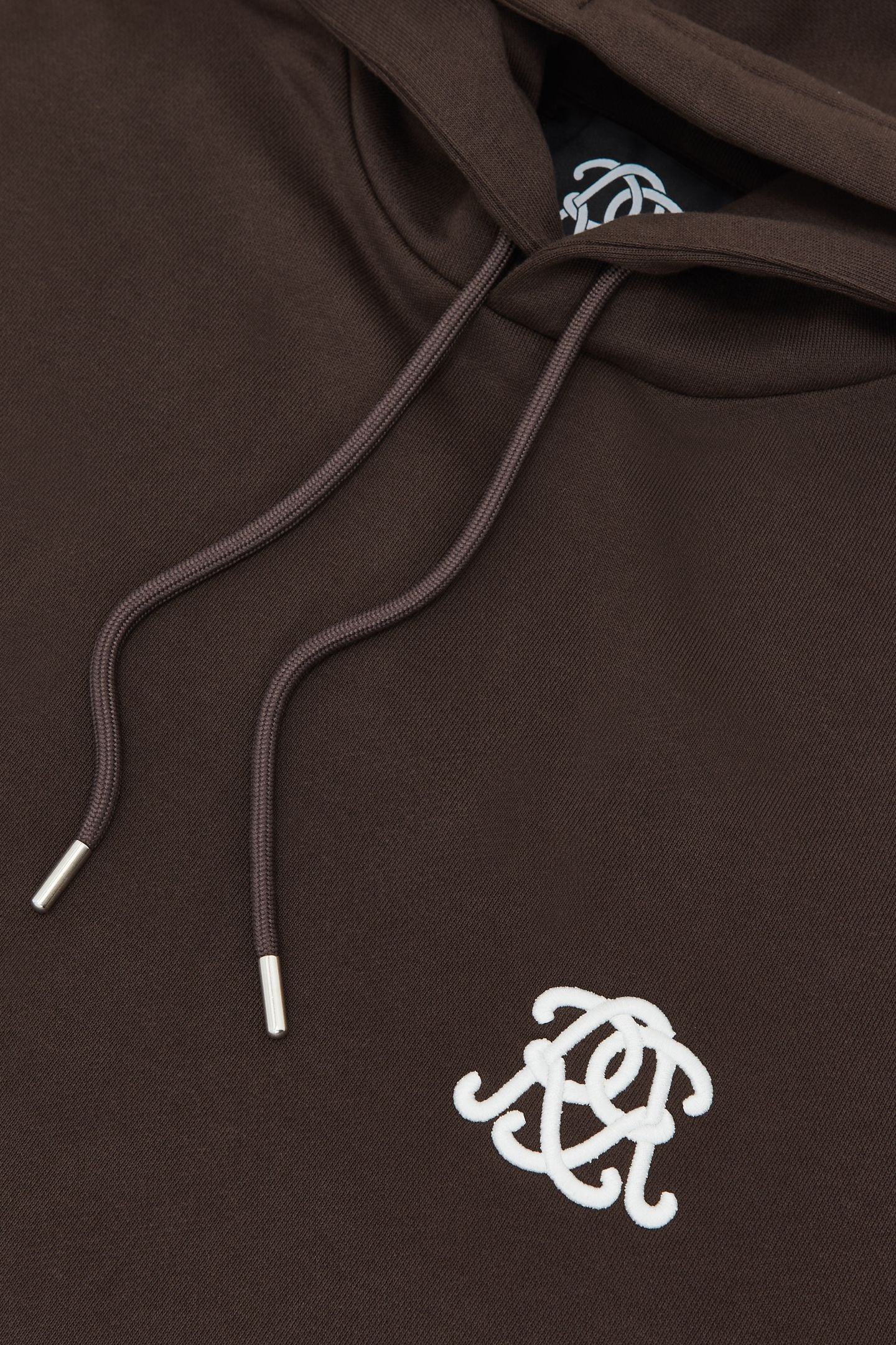 LS OVERSIZED MOTIF HOODY BROWN 5