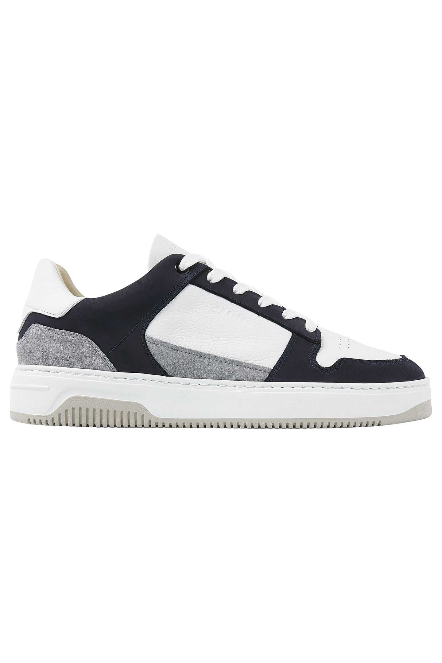 BASKET COURT WHITE LEATHER - BLUE 1