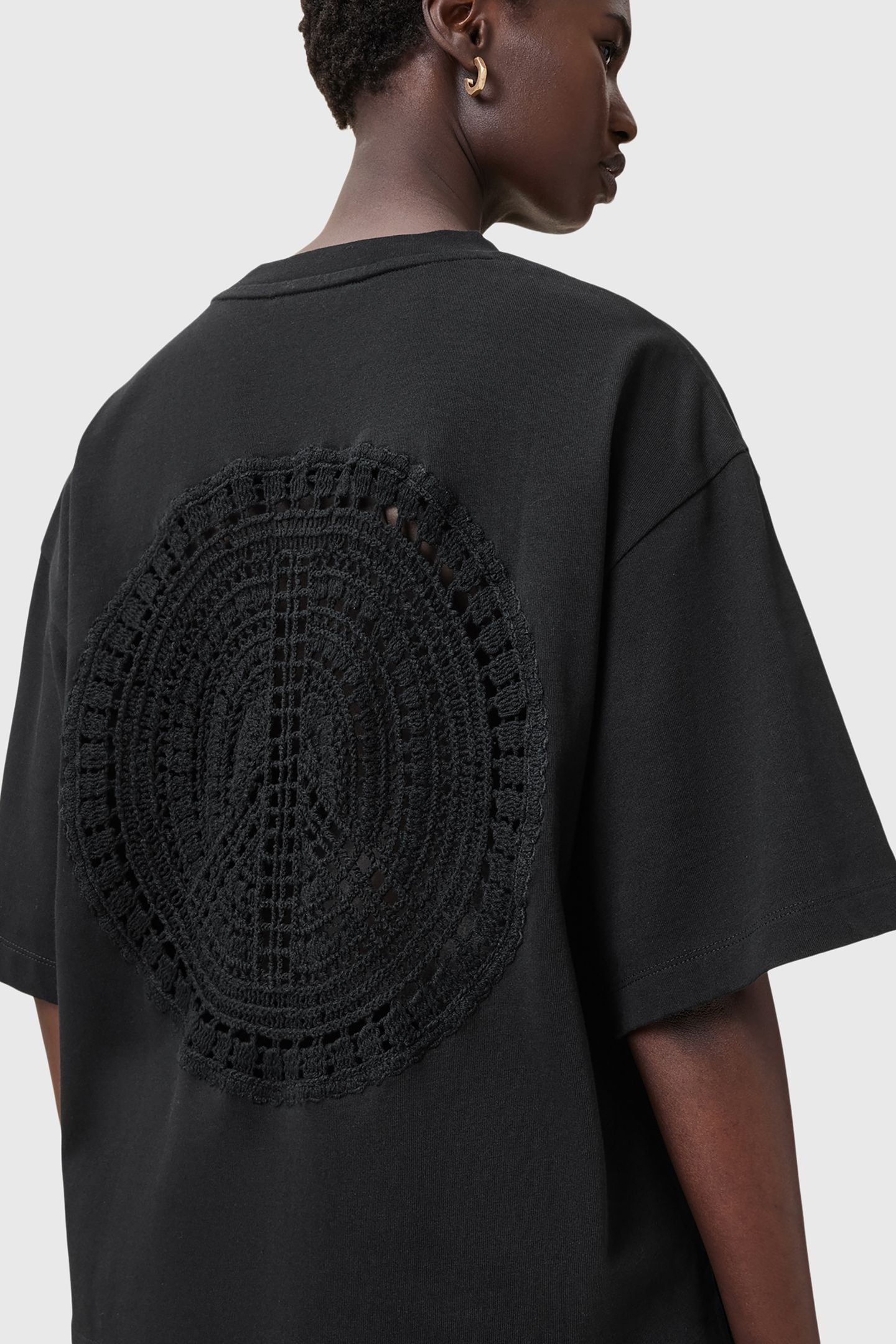 AMELIE CROCHET TEE BLACK 6