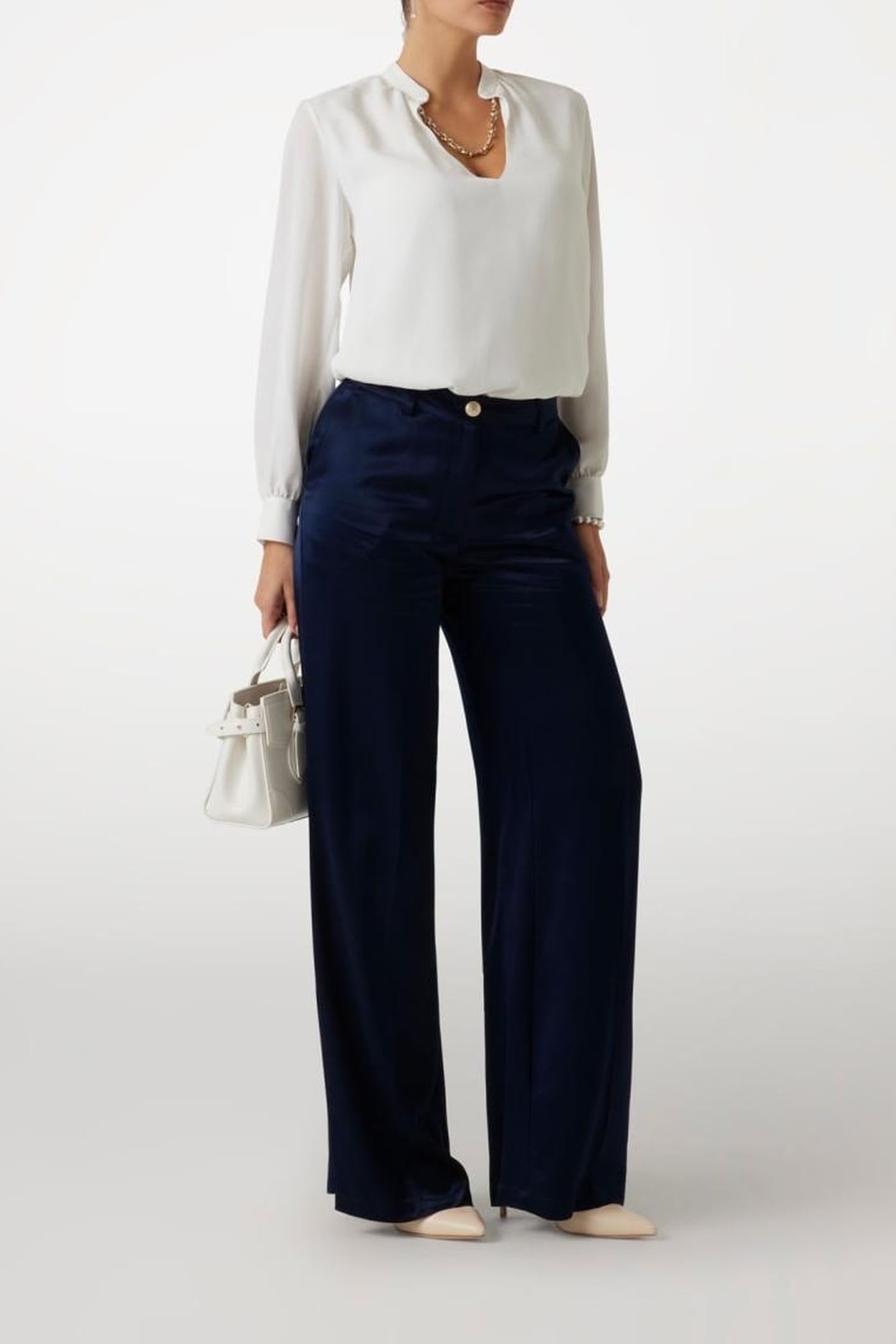 MARCIANO BY GUESS GRETA LS TOP W/ CHAIN MACADAMIA 1