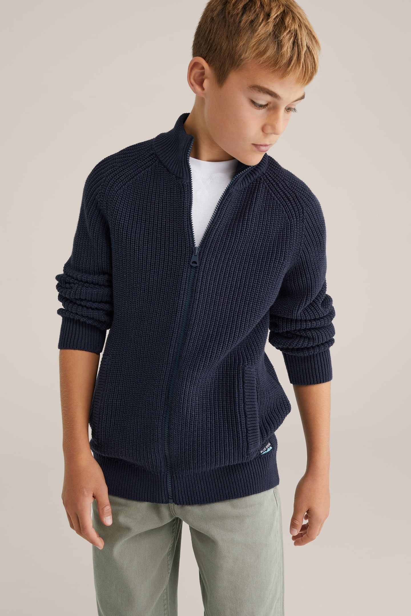 KNITTED CARDIGAN NAVY BLUE 5