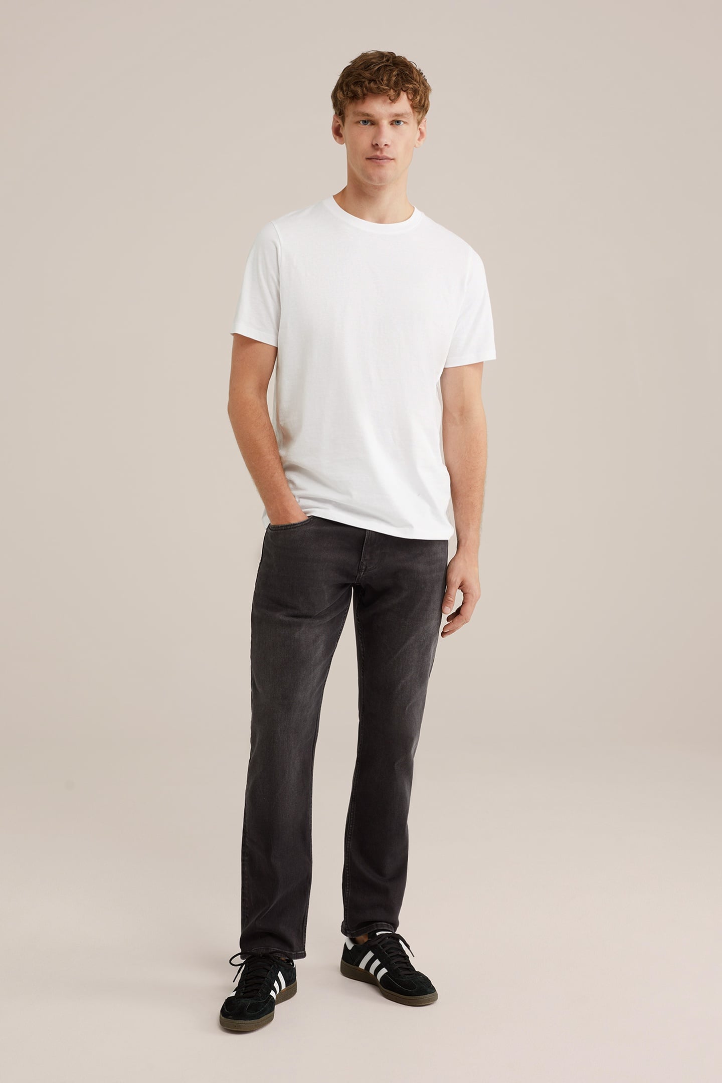 5-POCKET MID WAIST DARK GREY 3