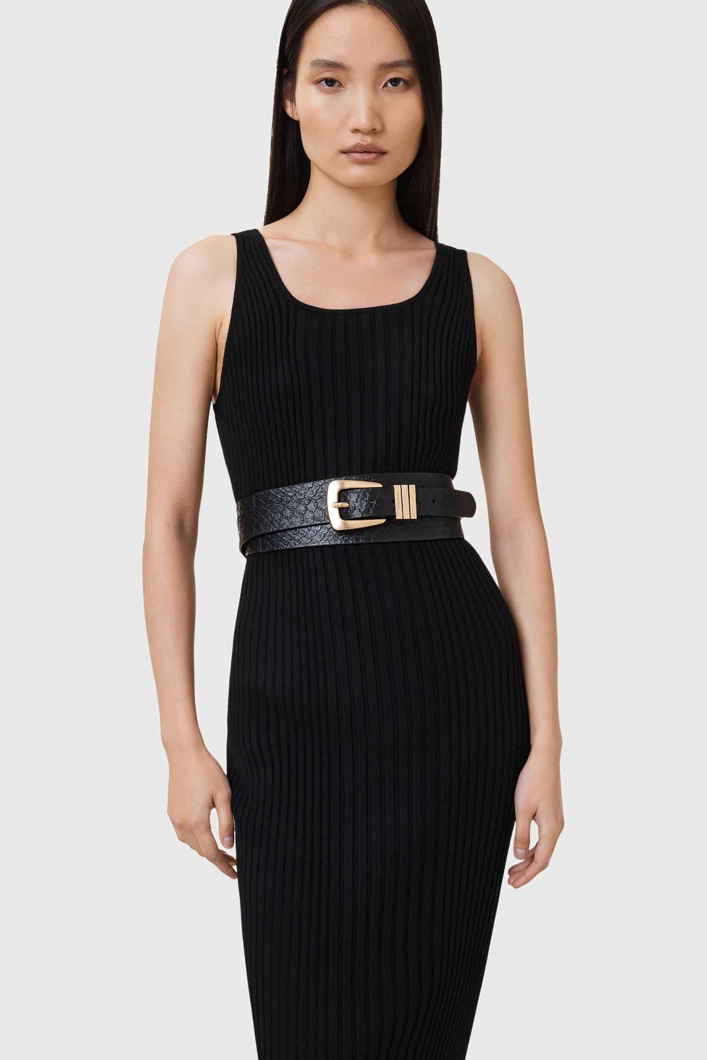 HARPER ALCOR BELT BLACK/WARM BRASS 1