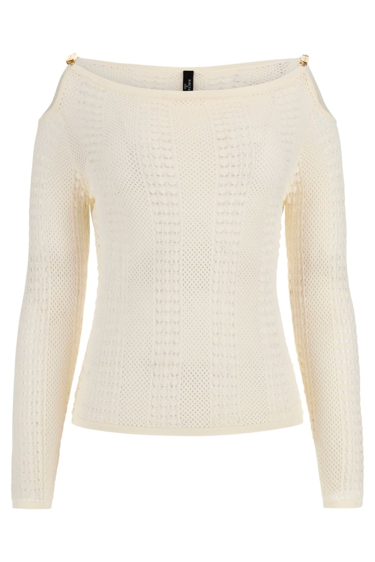 MARCIANO BY GUESS EMMA LS CUT OUT TOP SWEATER SANDY SHORE 1