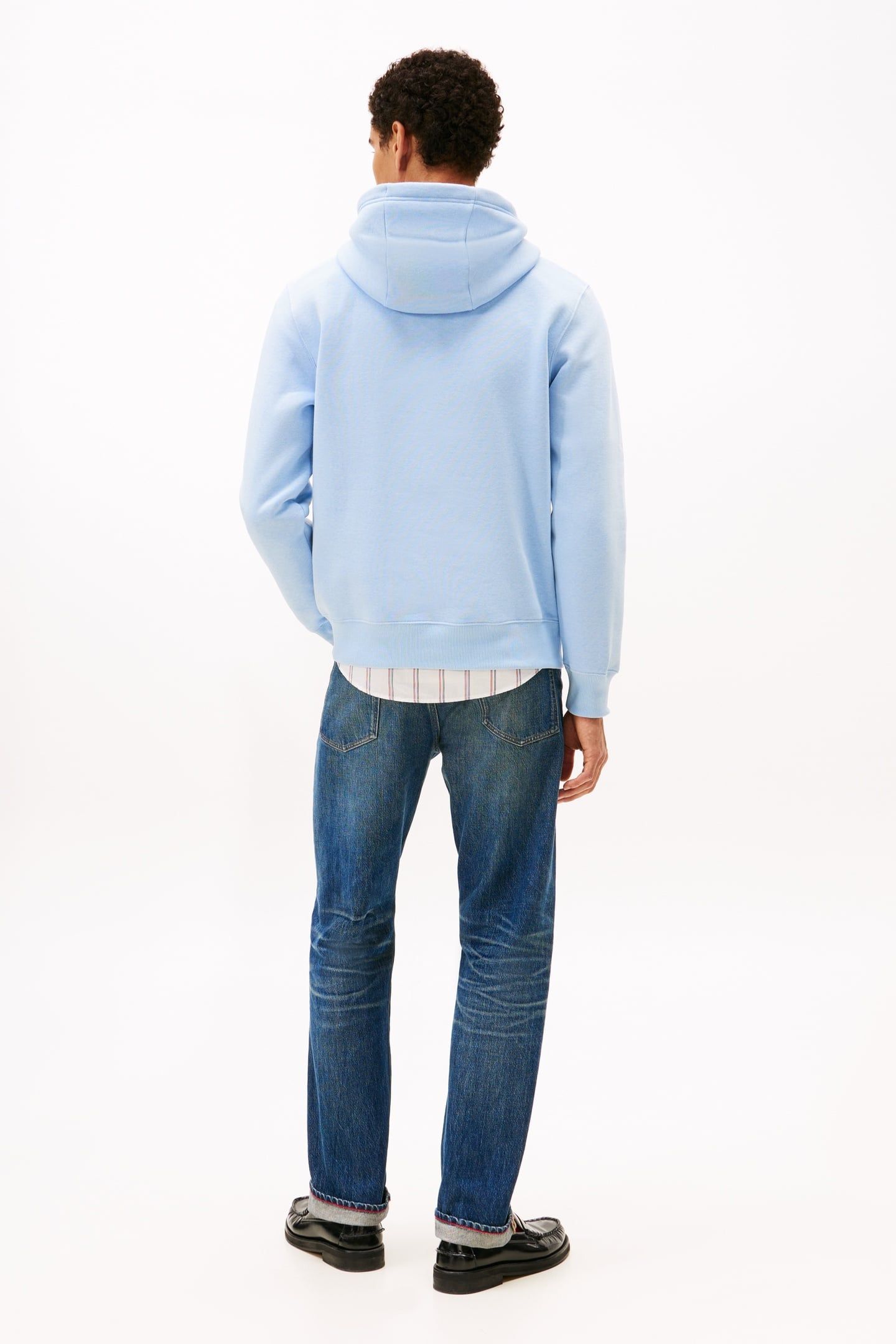 TOMMY EMBRO FLAG HOODIE WELL WATER 3