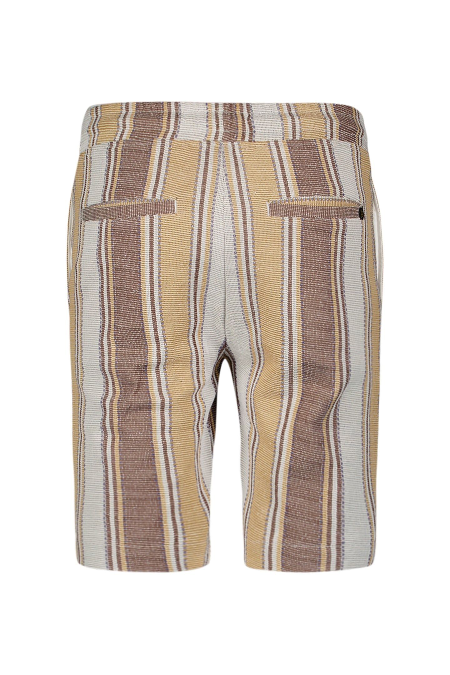 SHORT JERSEY MULTI COLOUR VERTICAL STRIPES YELLOW 5