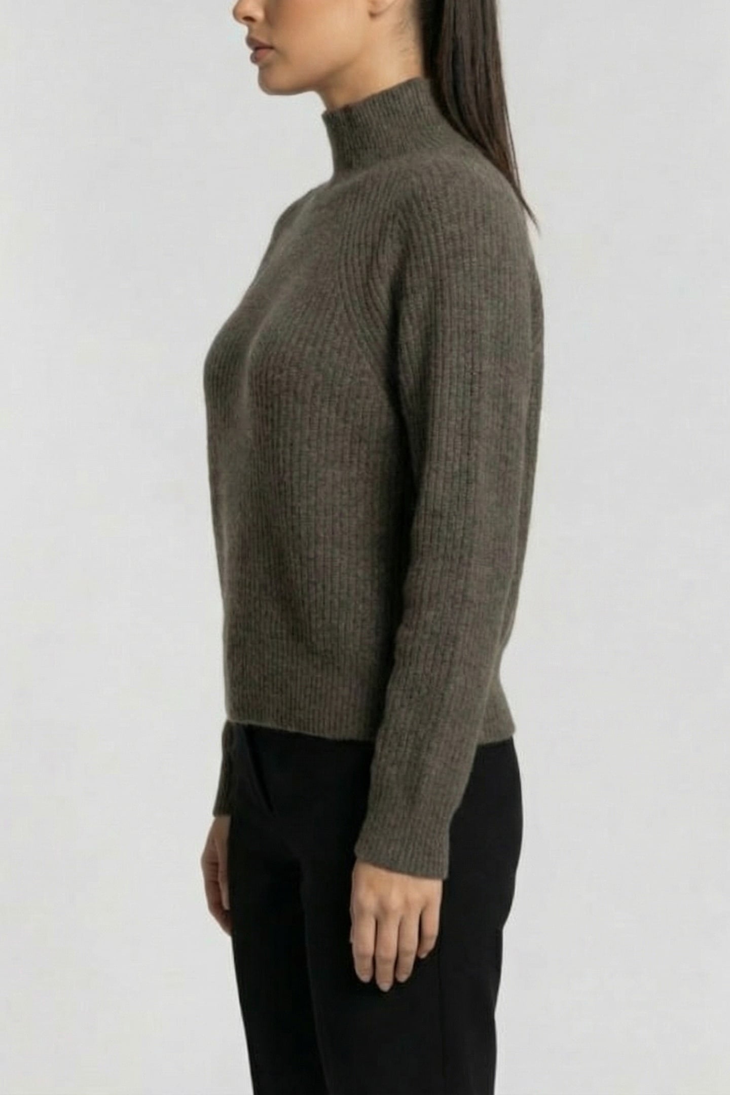 MARCIANO BY GUESS DENISE LS MOCK NECK SWEATER STONE OLIVE MU 3