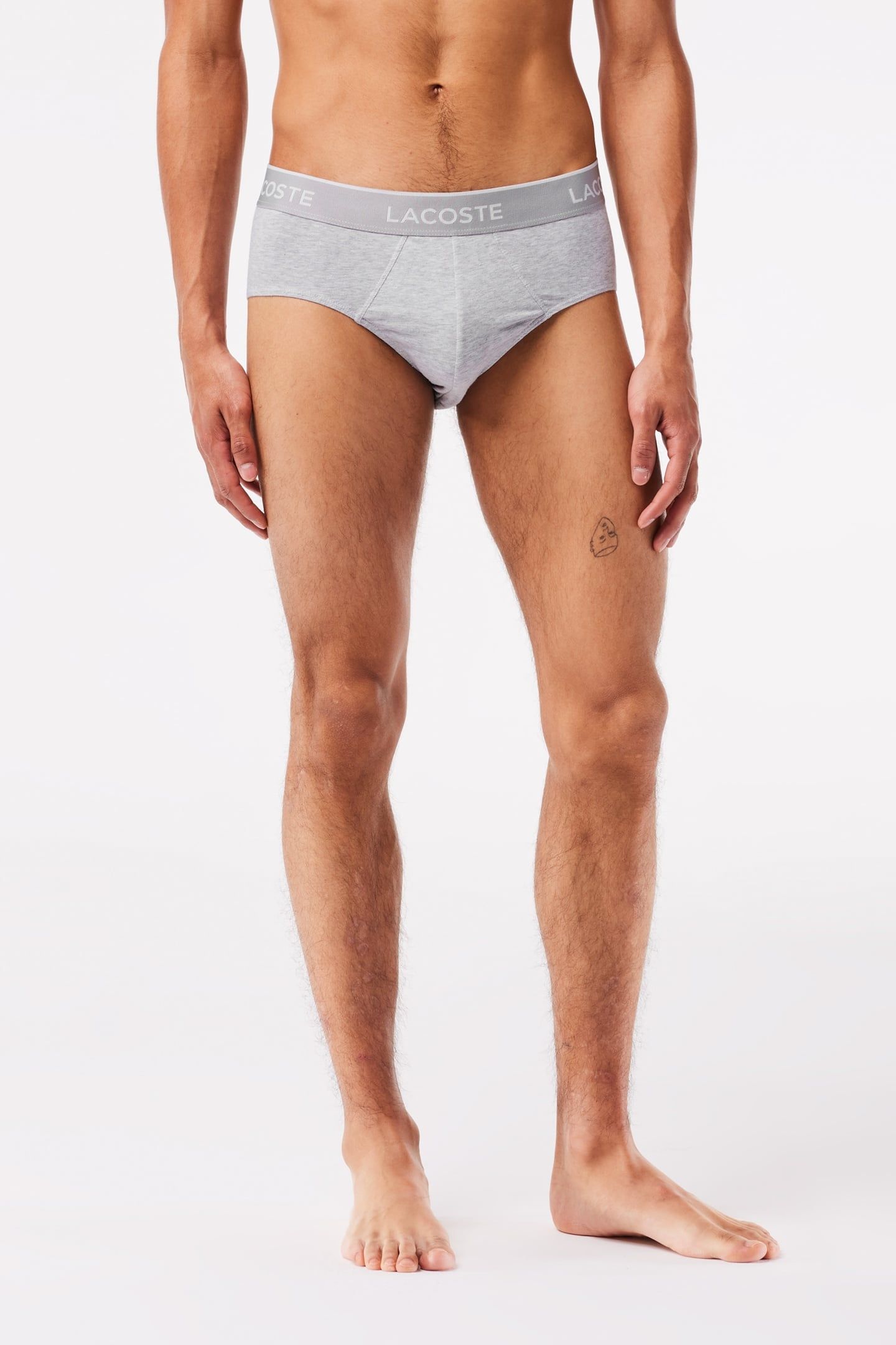 BRIEFS MEN BLACK/WHITE-SILVER CHINE 6