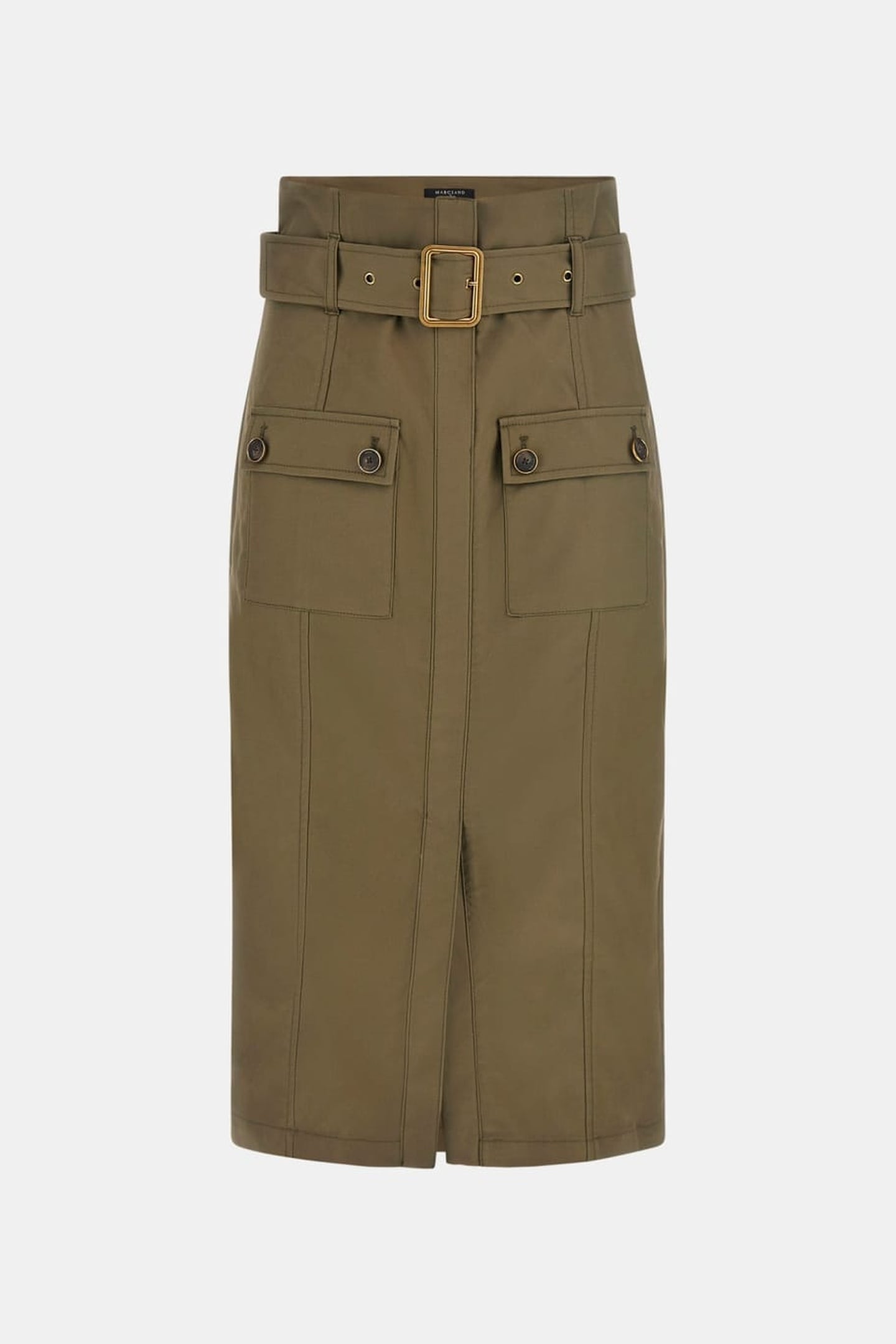 MARCIANO BY GUESS CINDY MIDI SKIRT ARMY OLIVE 5
