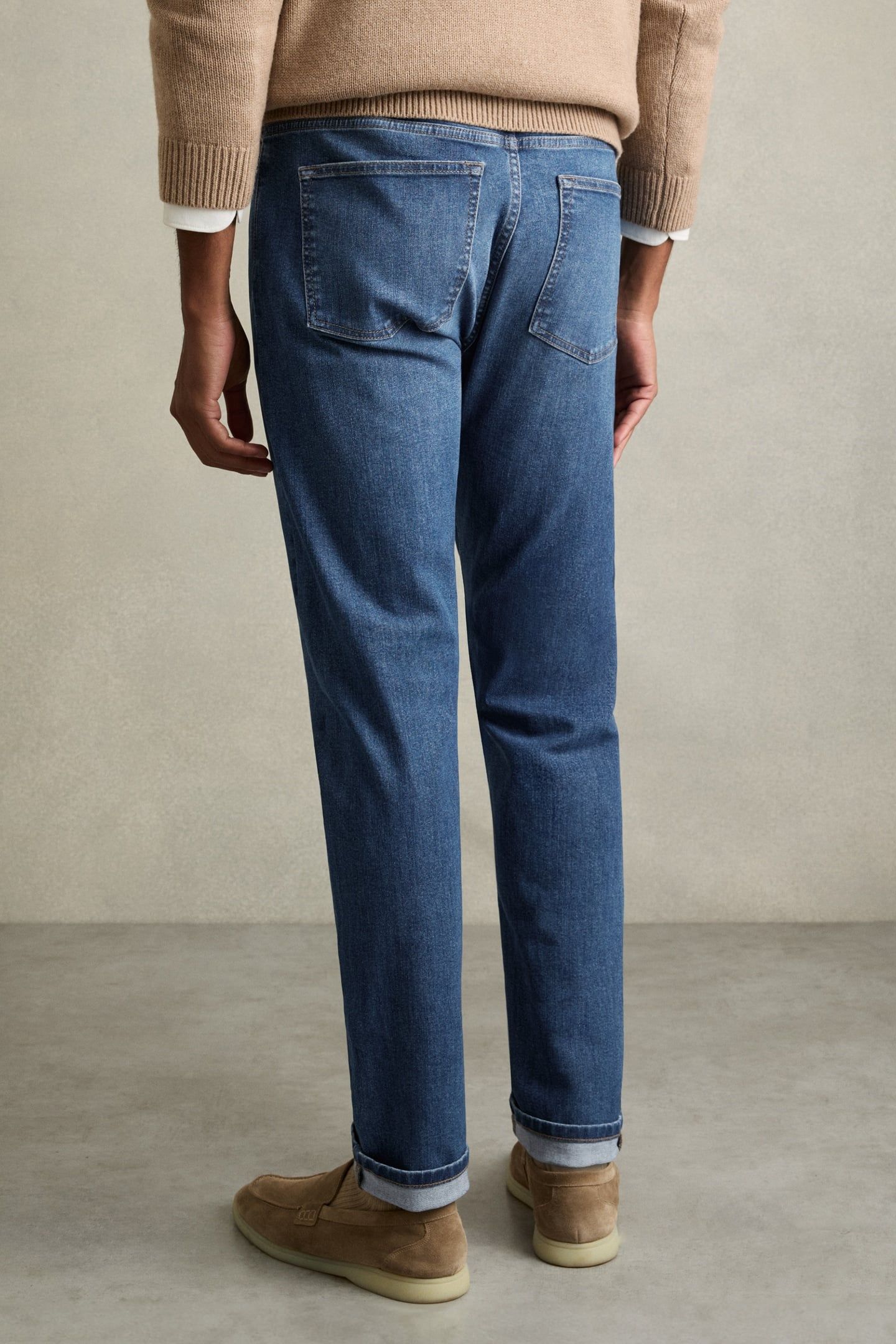 TAPERED SLIM FIT JEAN MID BLUE WASH 2