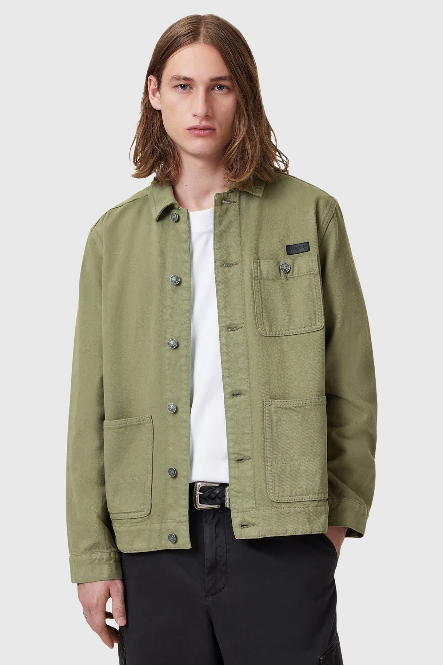 EAVIS CHORE JACKET MILITARY GREEN 2
