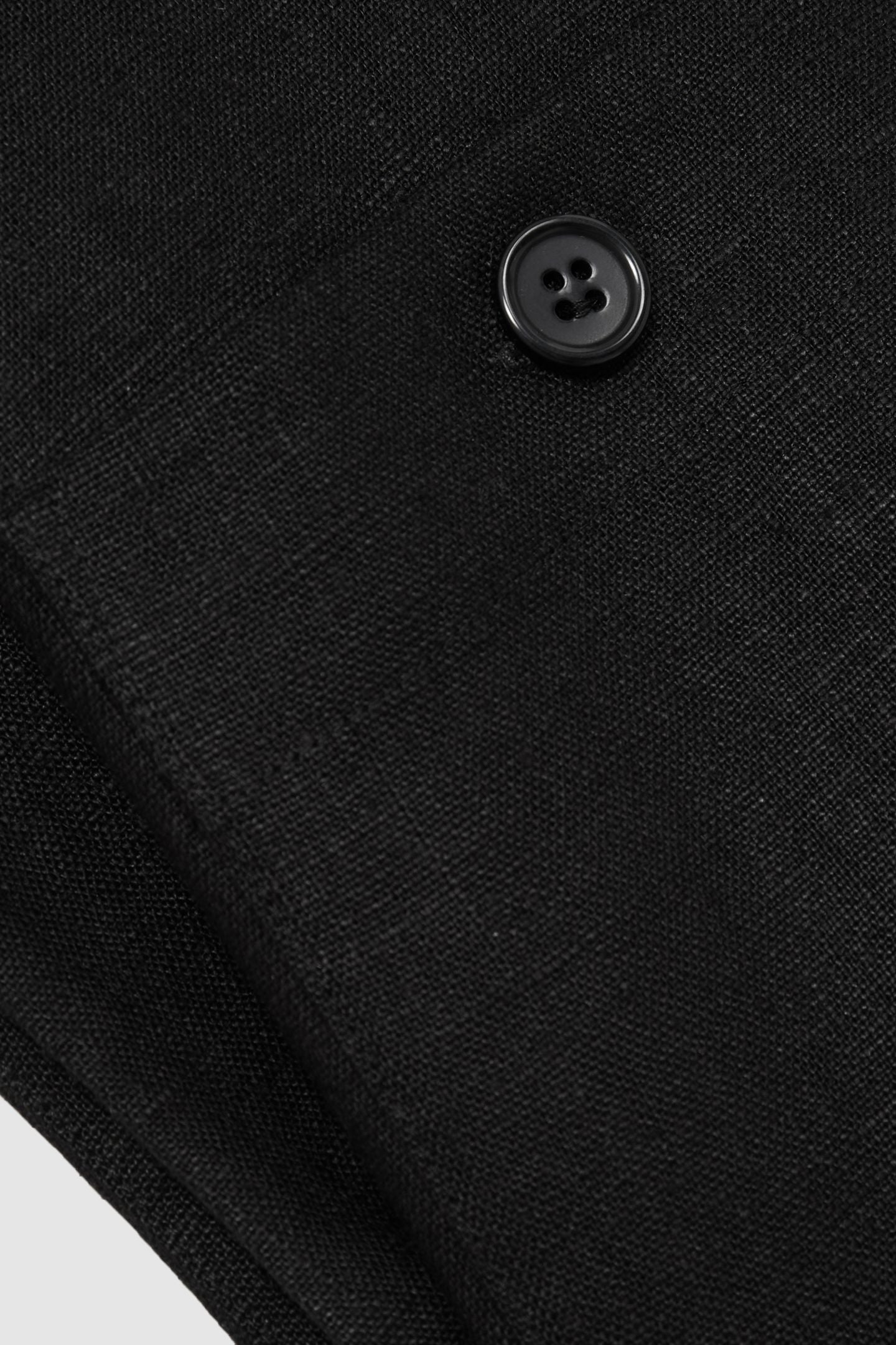 SHORT SLEEVE LINEN DRESS BLACK 6