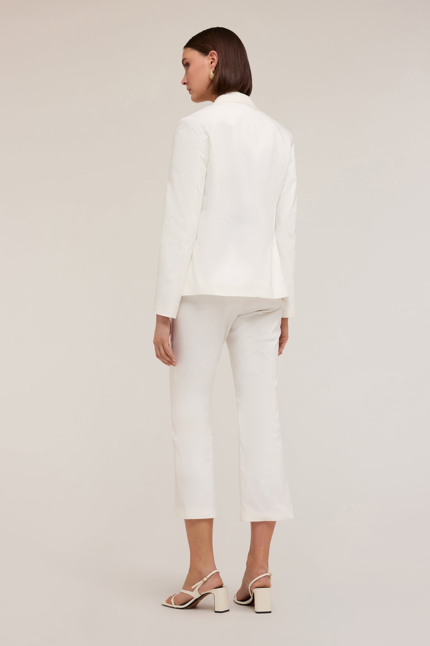 SINGLE-BREASTED BLAZER IN TECHNICAL COTTON WHITE 2