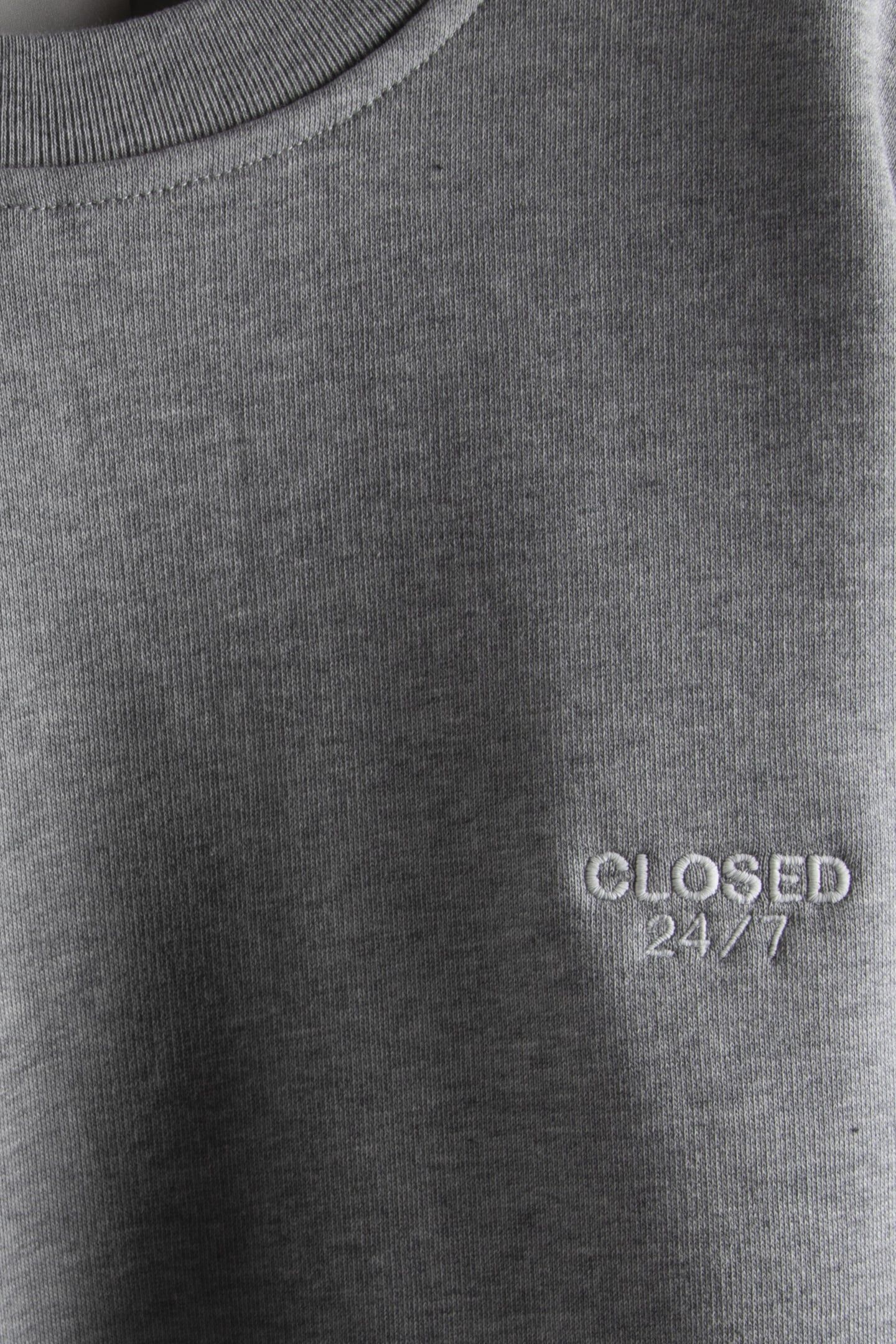 CREW SWEATSHIRT T-SHIRTS GREY HEATHER MELANGE 4
