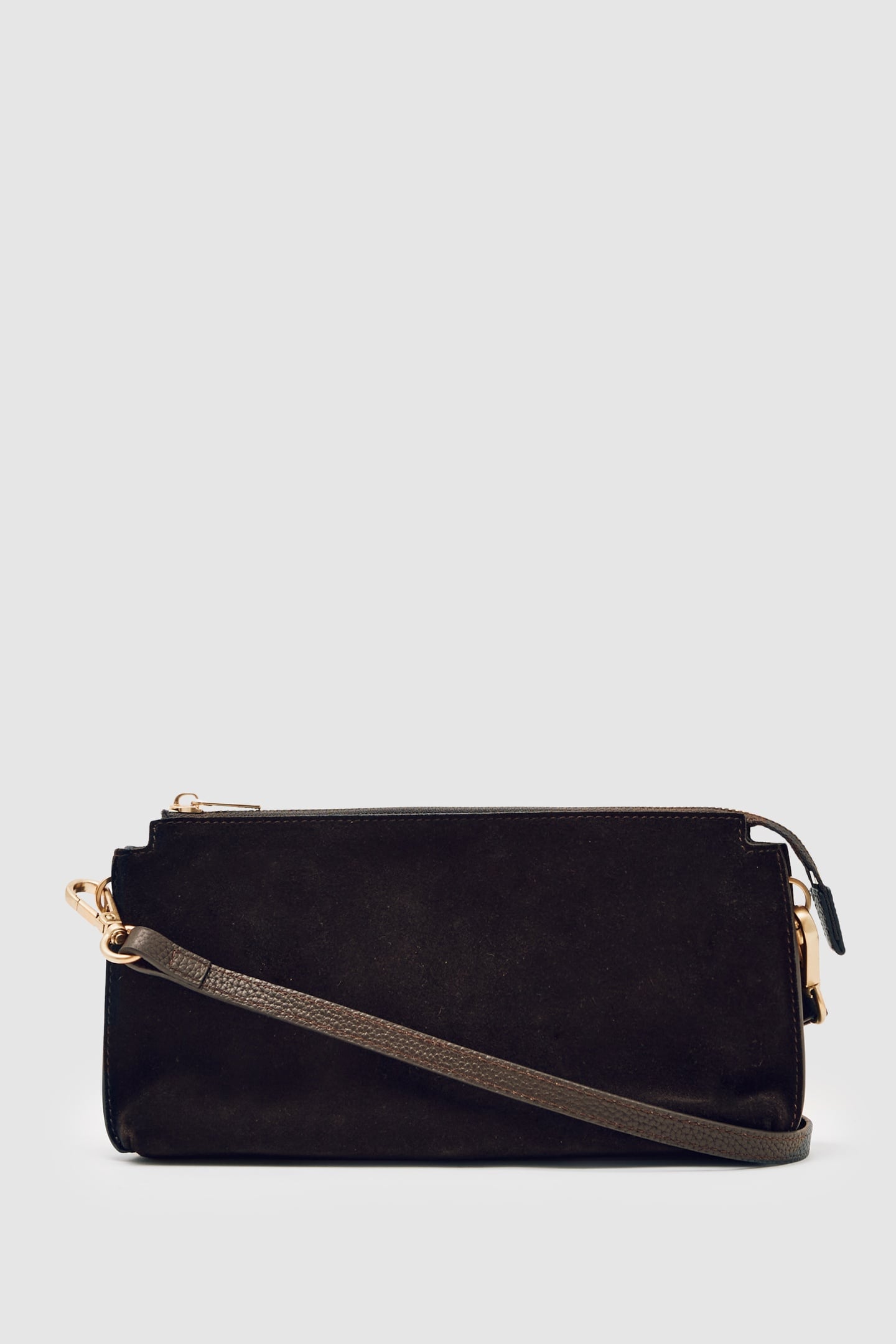 DOUBLE POUCH CROSSBODY CHOCOLATE 2