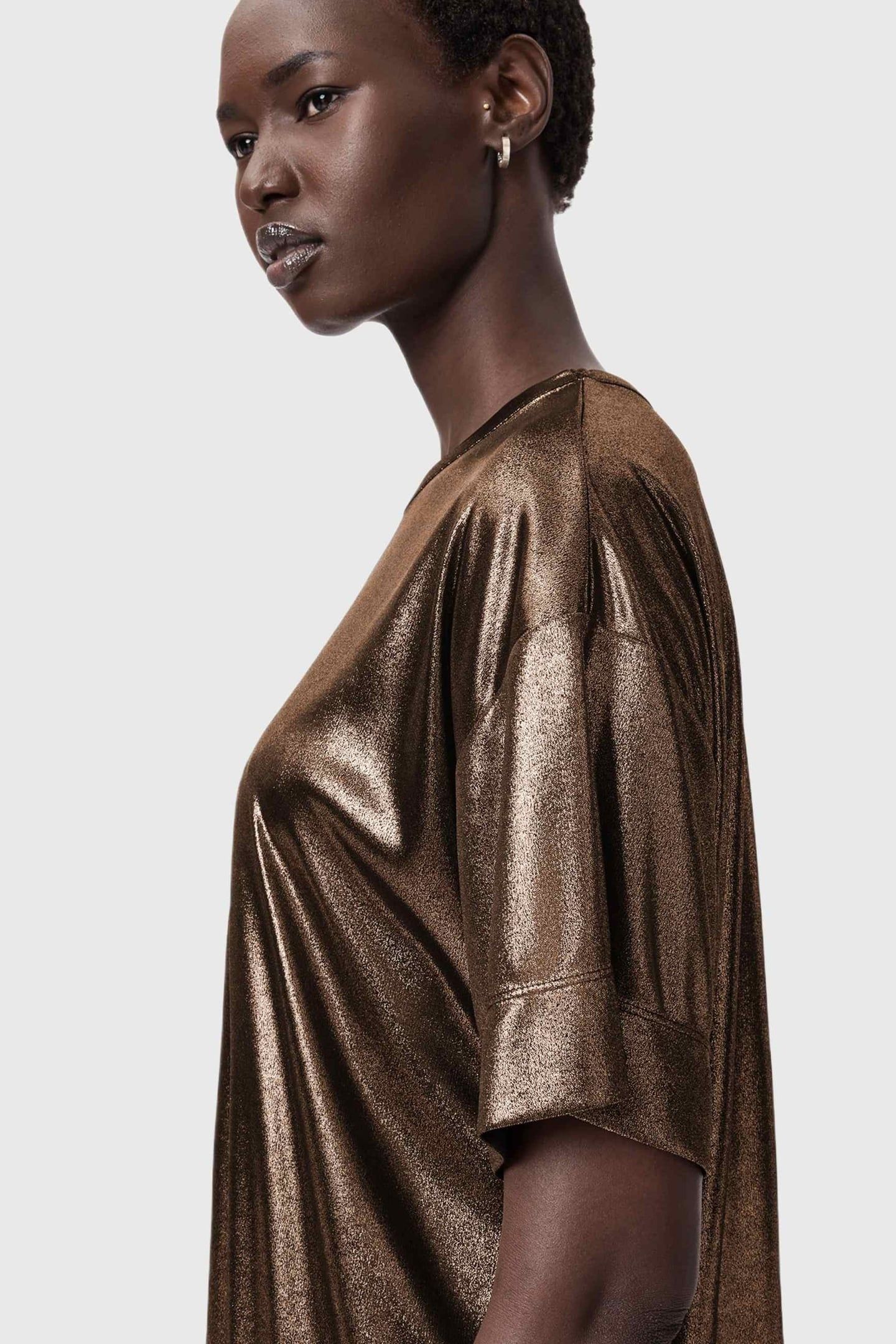 SPARKLE TEE DRESS BRONZE GOLD 8