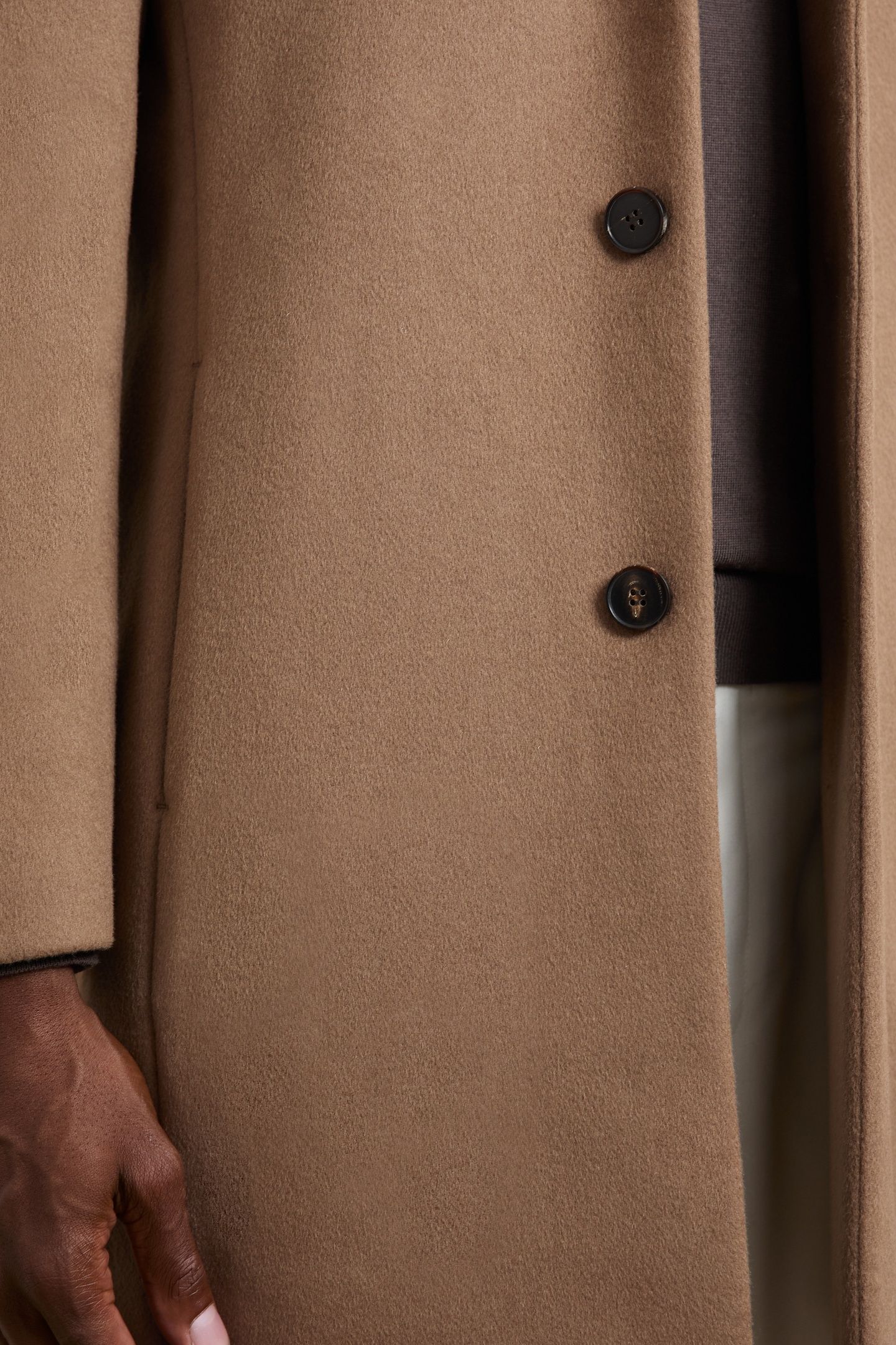 LS SB WOOL BLEND OVERCOAT LIGHT BROWN 3