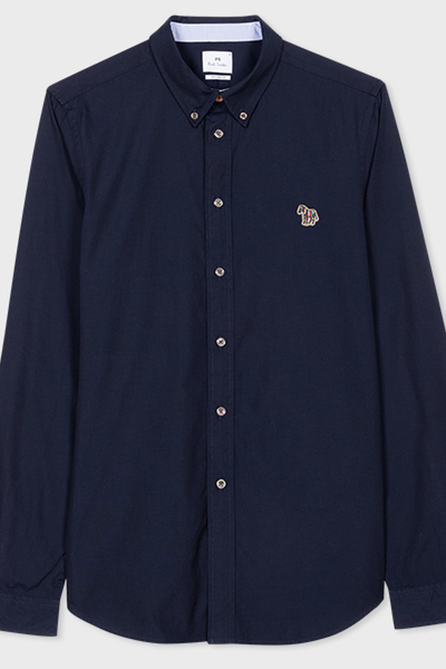 LS TAILORED BD SHIRT ZEBRA BADGE INKY BLUE 5